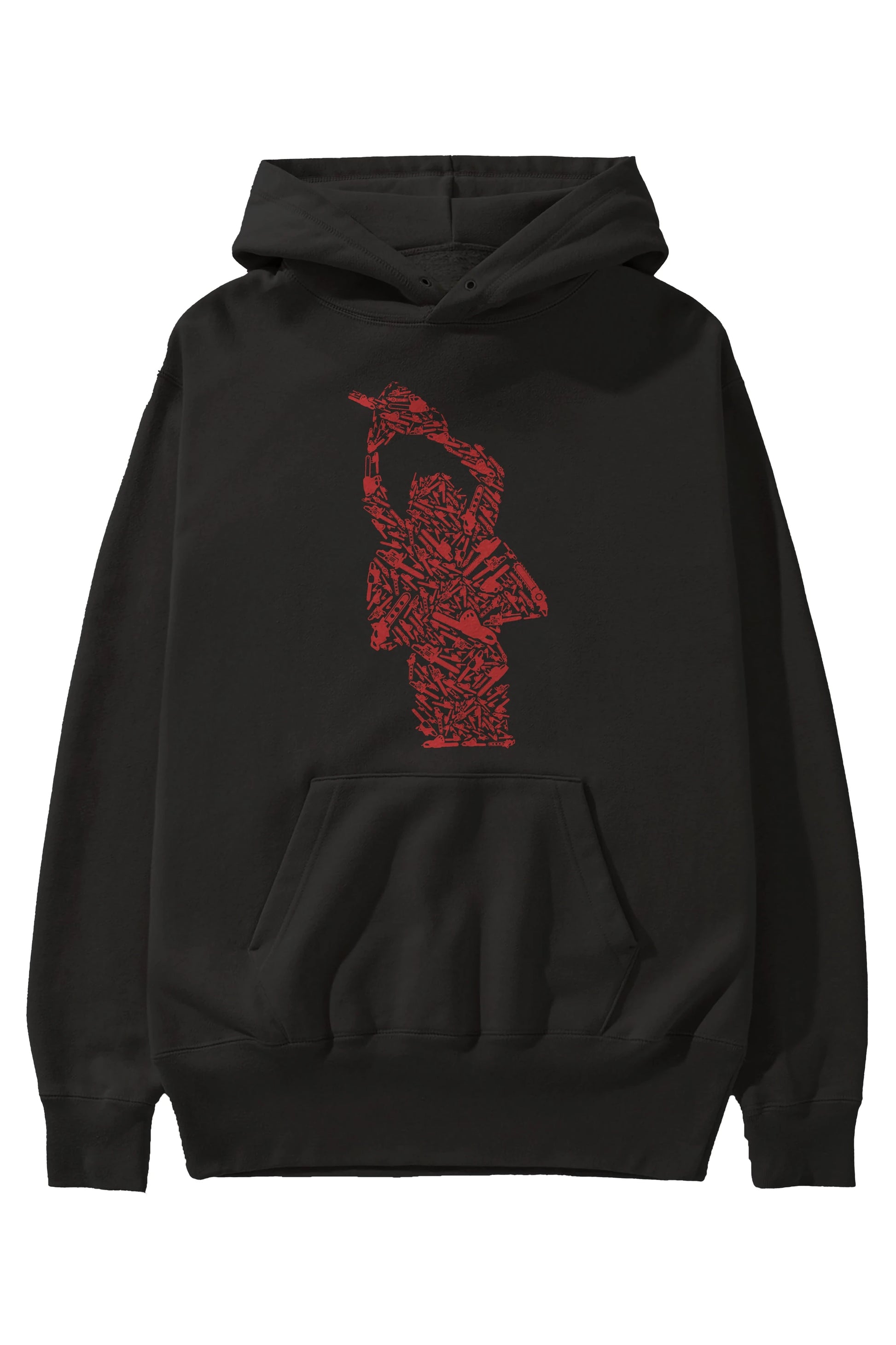 Chainsaw Ön Baskılı Hoodie Oversize Kapüşonlu Sweatshirt Erkek Kadın Unisex