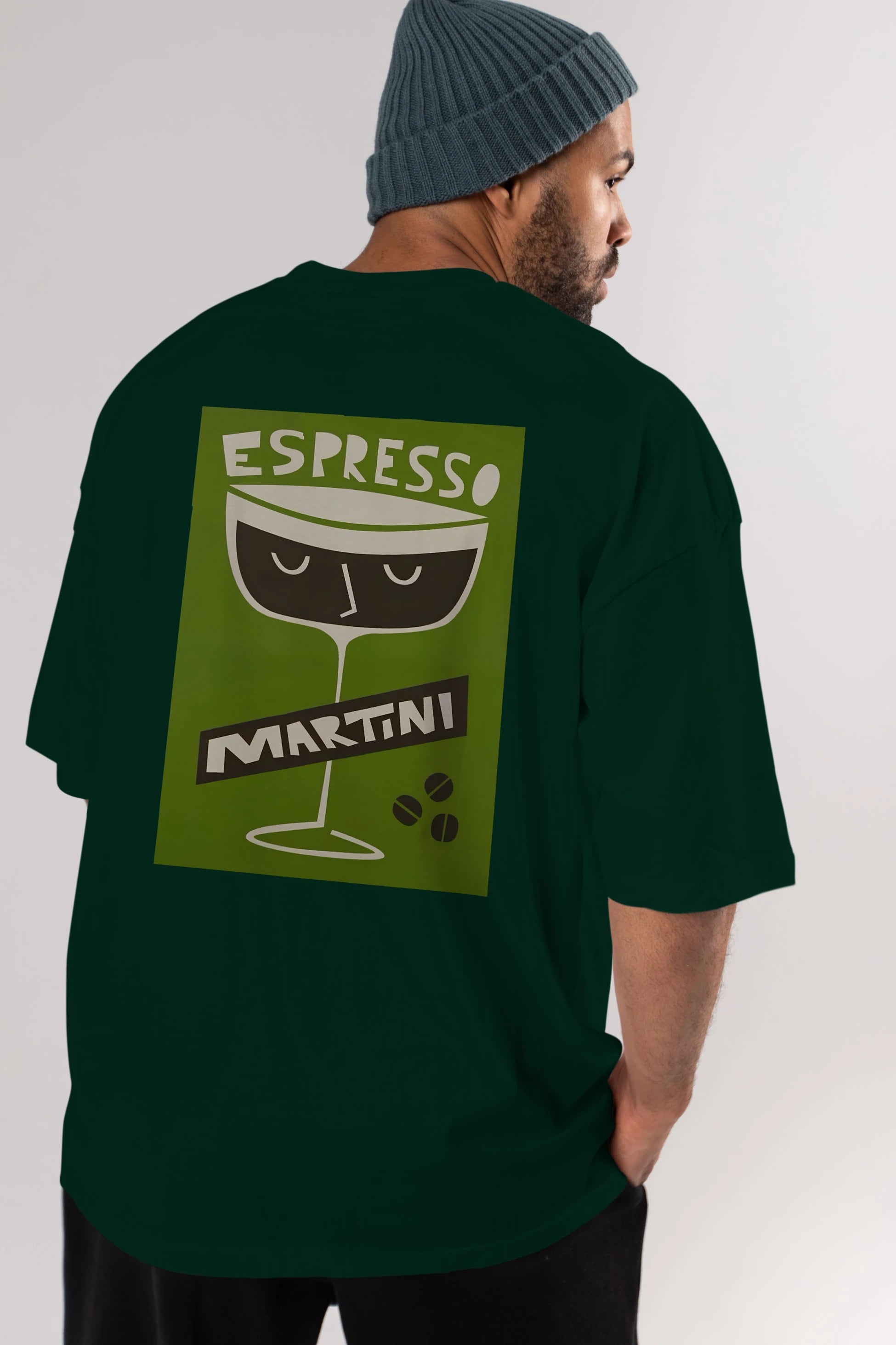 Espresso Martini 2 Arka Baskılı Oversize t-shirt Erkek Kadın Unisex %100 Pamuk Bisiklet Yaka tişort