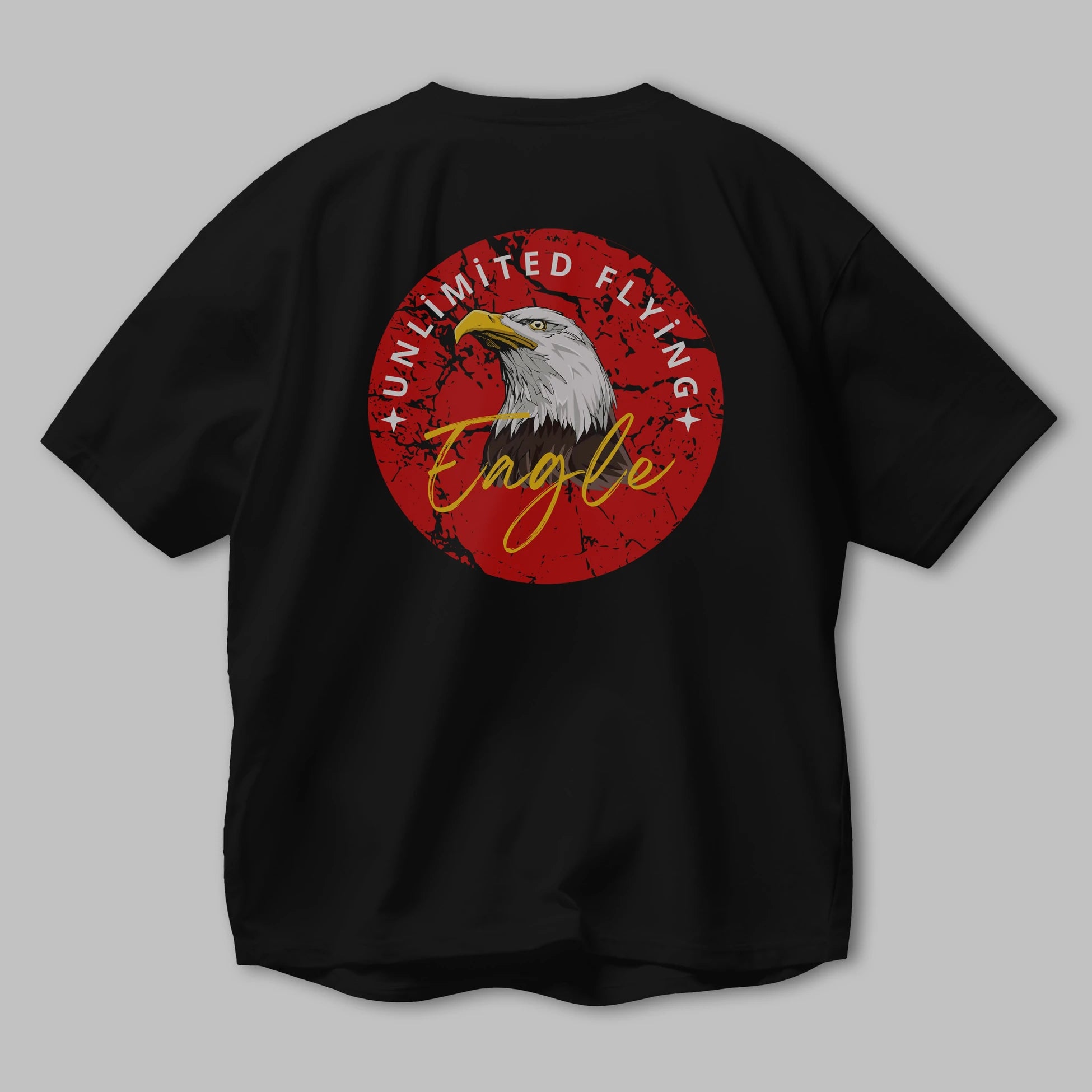 Unlimited Flying Yazılı Arka Baskılı Oversize t-shirt Erkek Kadın Unisex