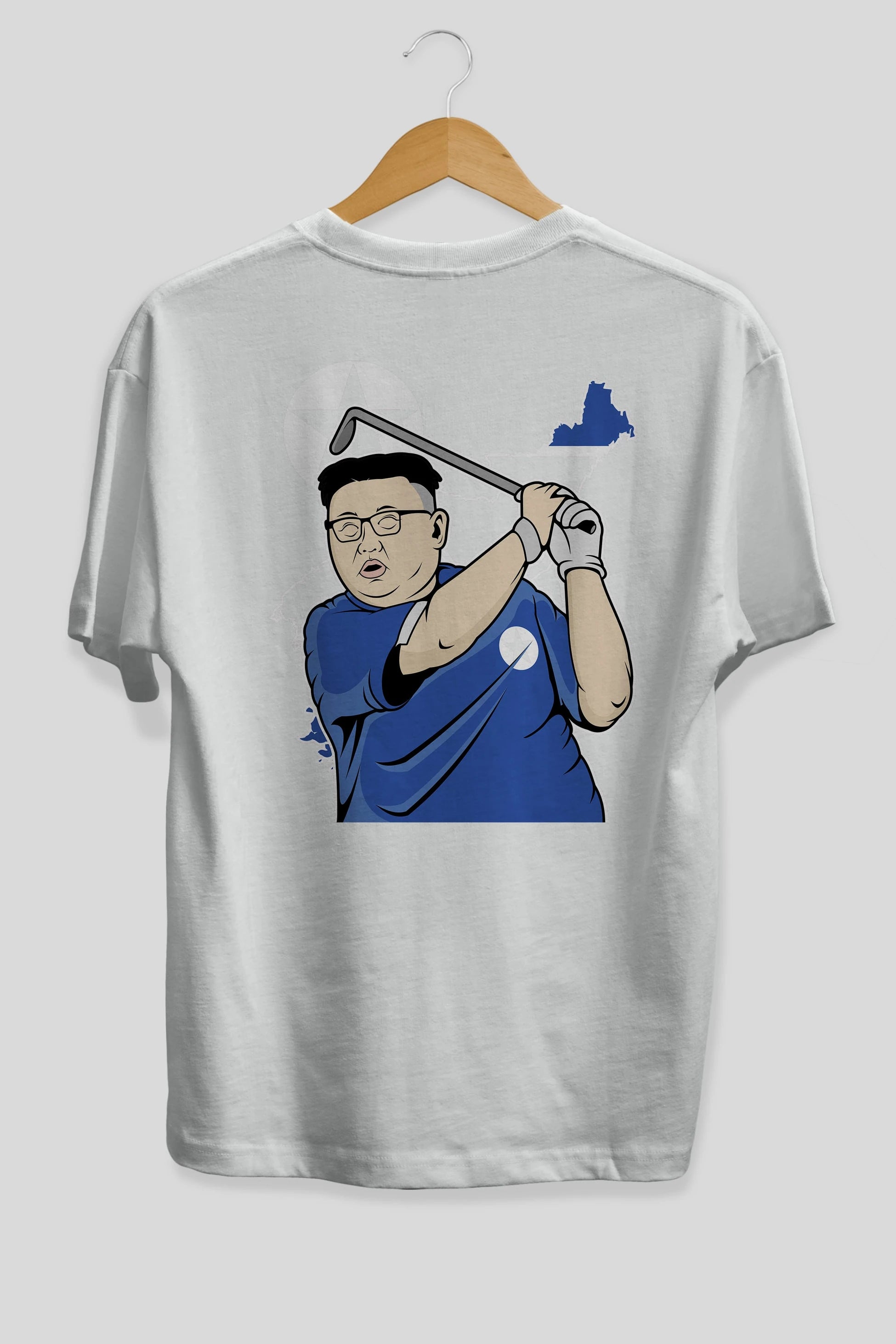 Kim Golf Arka Baskılı Oversize t-shirt Erkek Kadın Unisex %100 Pamuk tişort