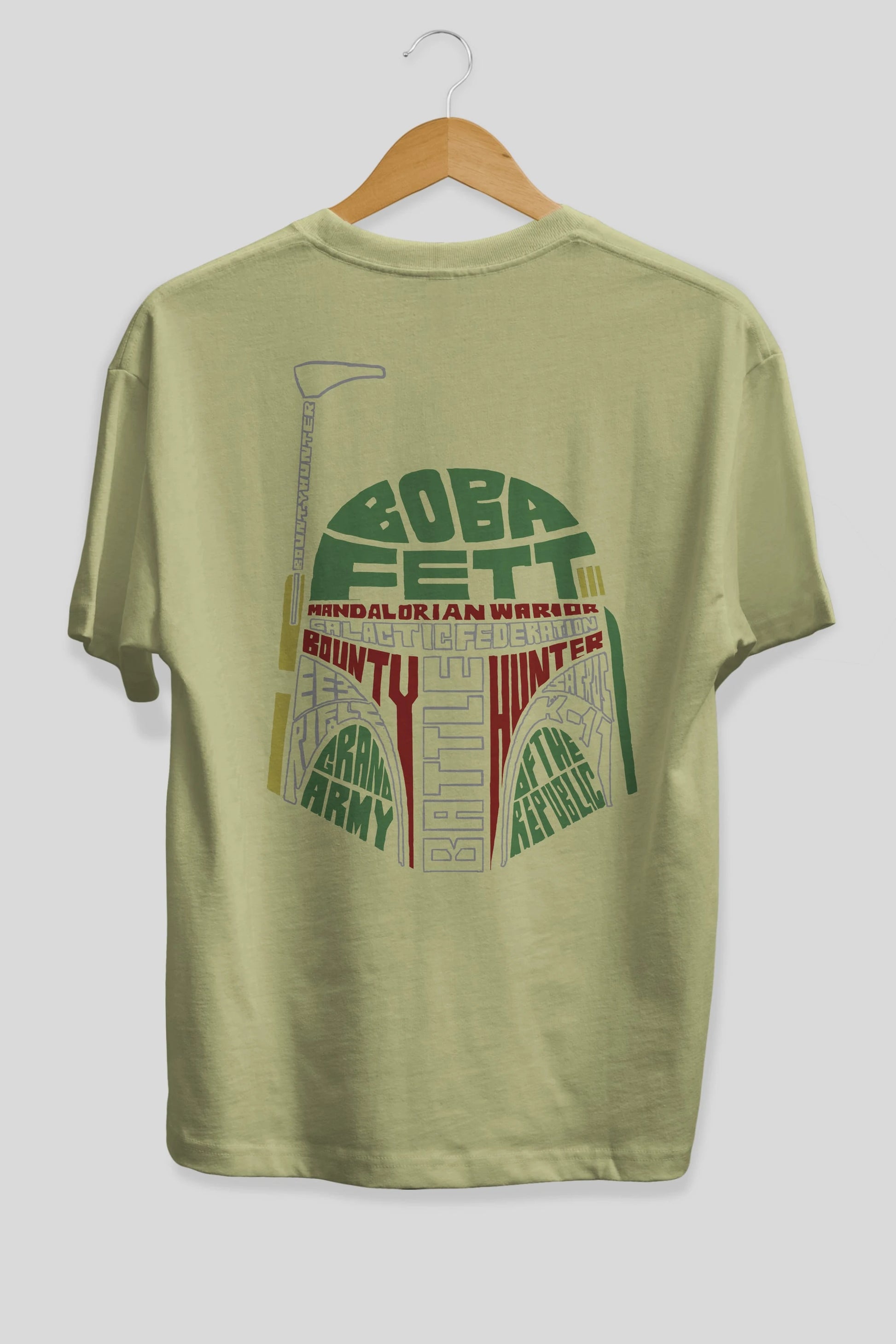 Boba Fett (2) Arka Baskılı Oversize t-shirt %100 pamuk Erkek Kadın Unisex