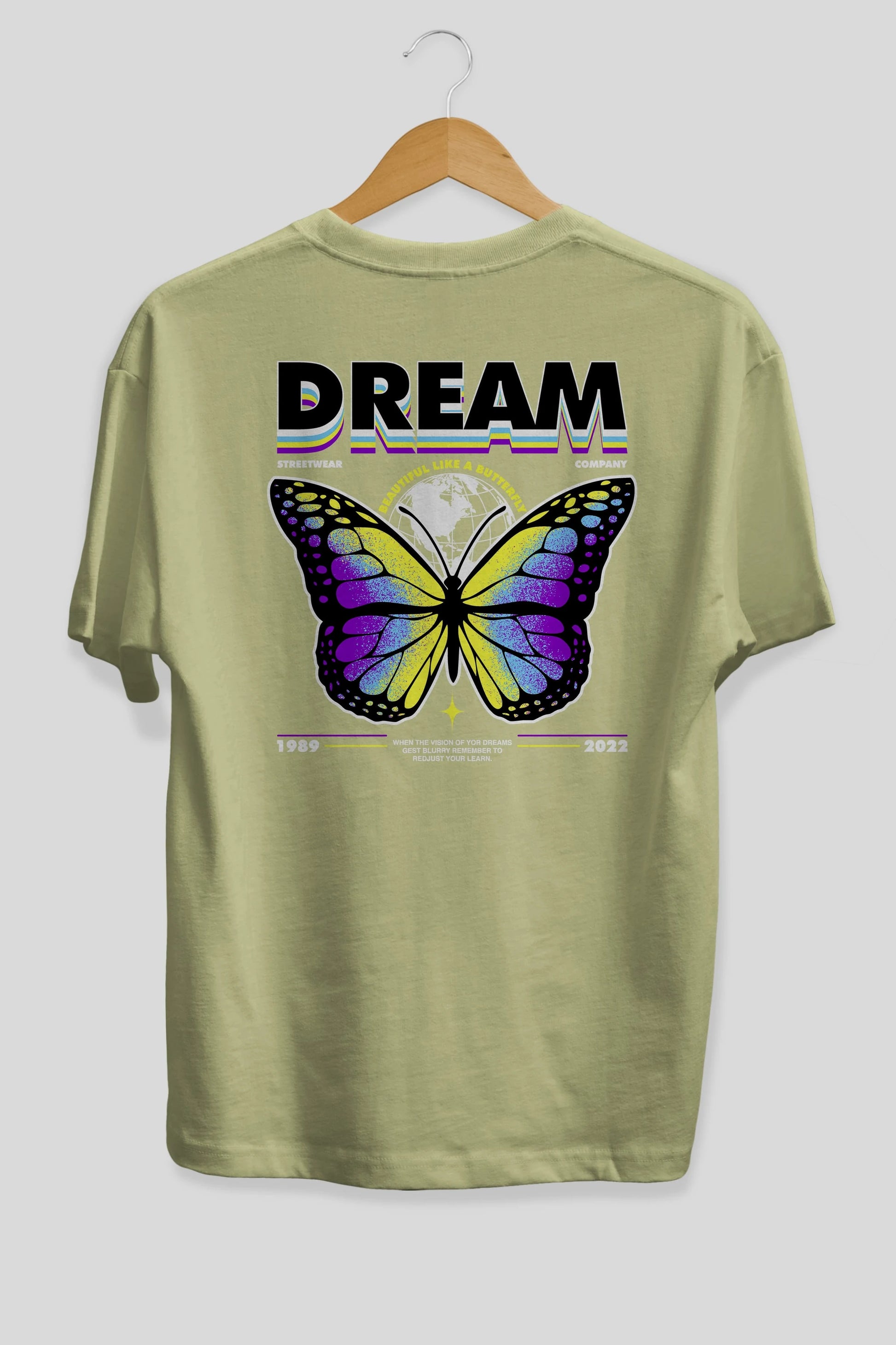 Dream Company Arka Baskılı Oversize t-shirt Erkek Kadın Unisex