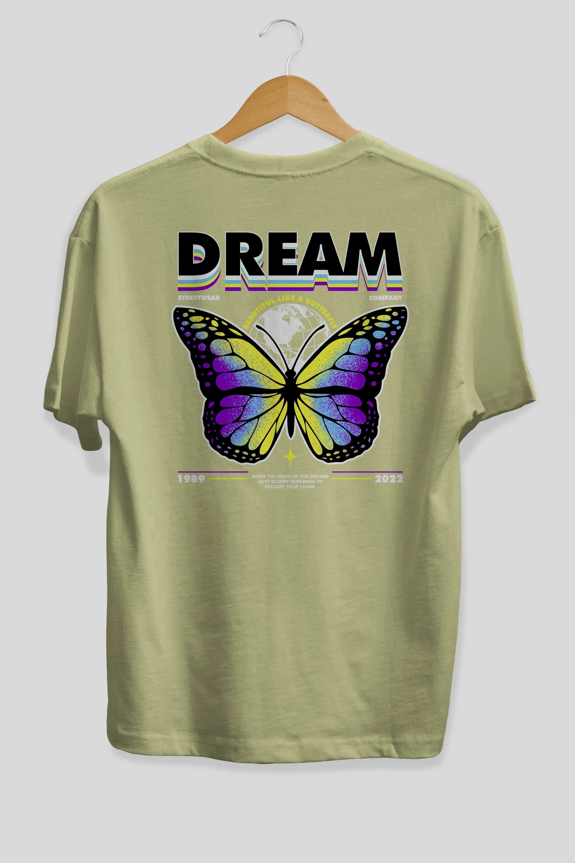 Dream Company Arka Baskılı Oversize t-shirt Erkek Kadın Unisex