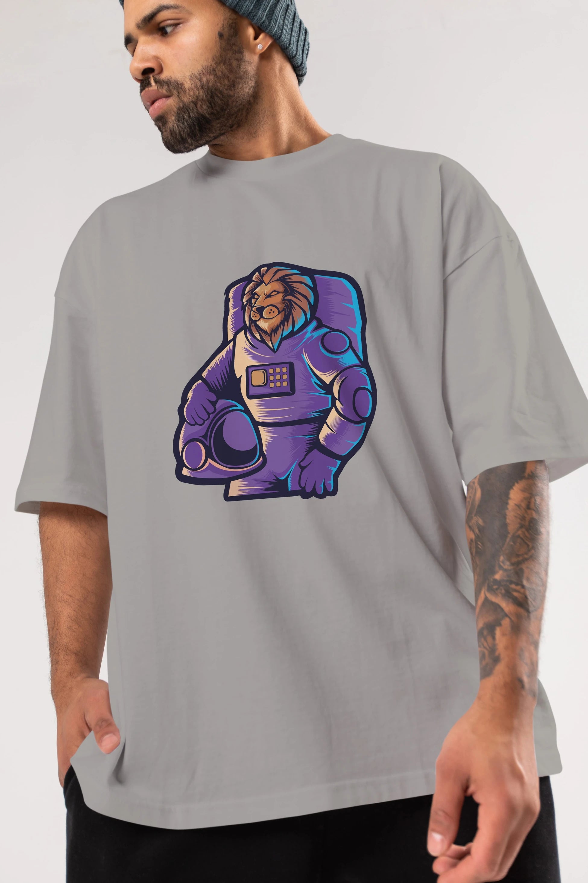 Astroking Ön Baskılı Oversize t-shirt Erkek Kadın Unisex