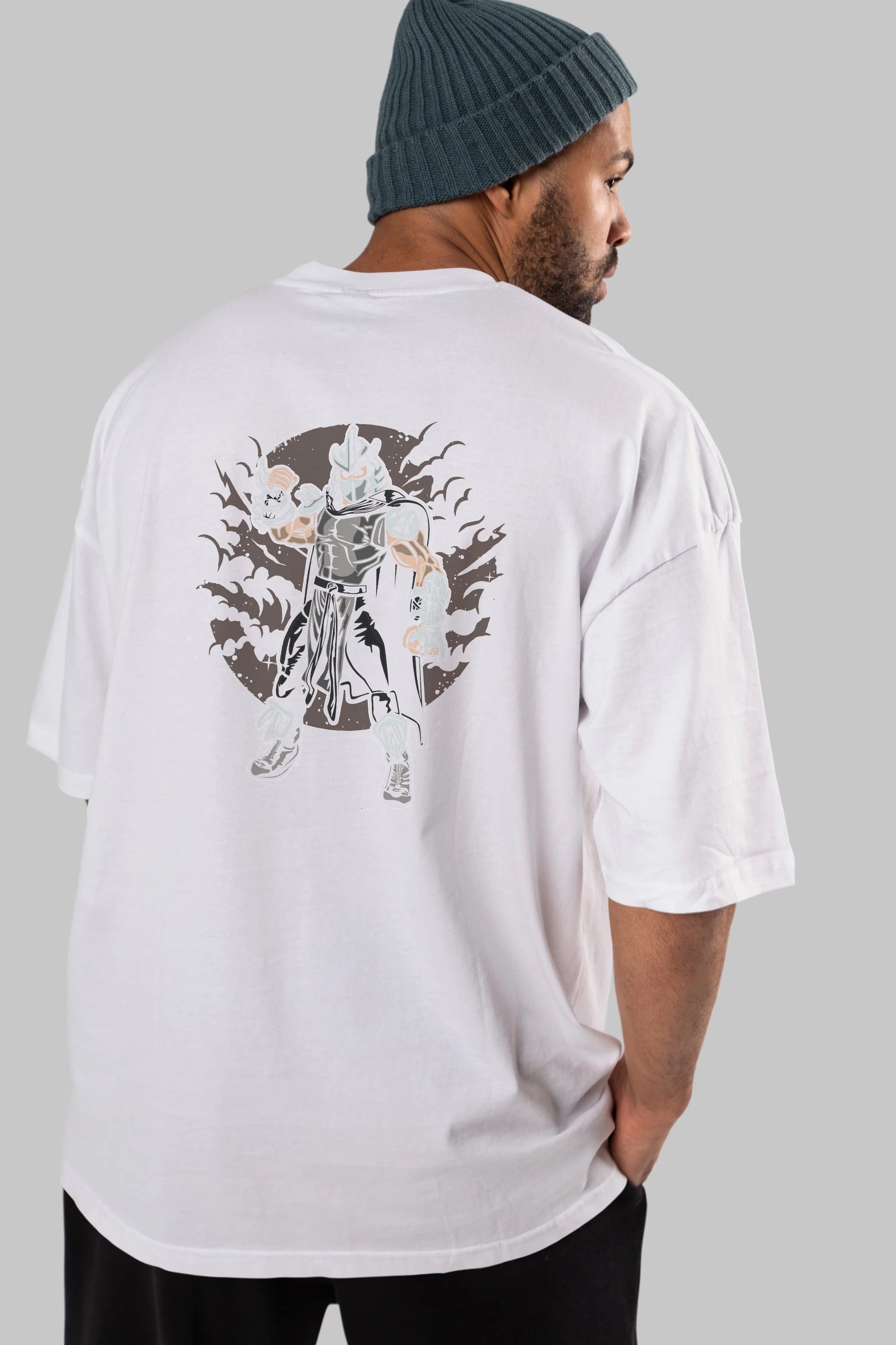 SHREDDER Arka Baskılı Oversize t-shirt Erkek Kadın Unisex %100 Pamuk