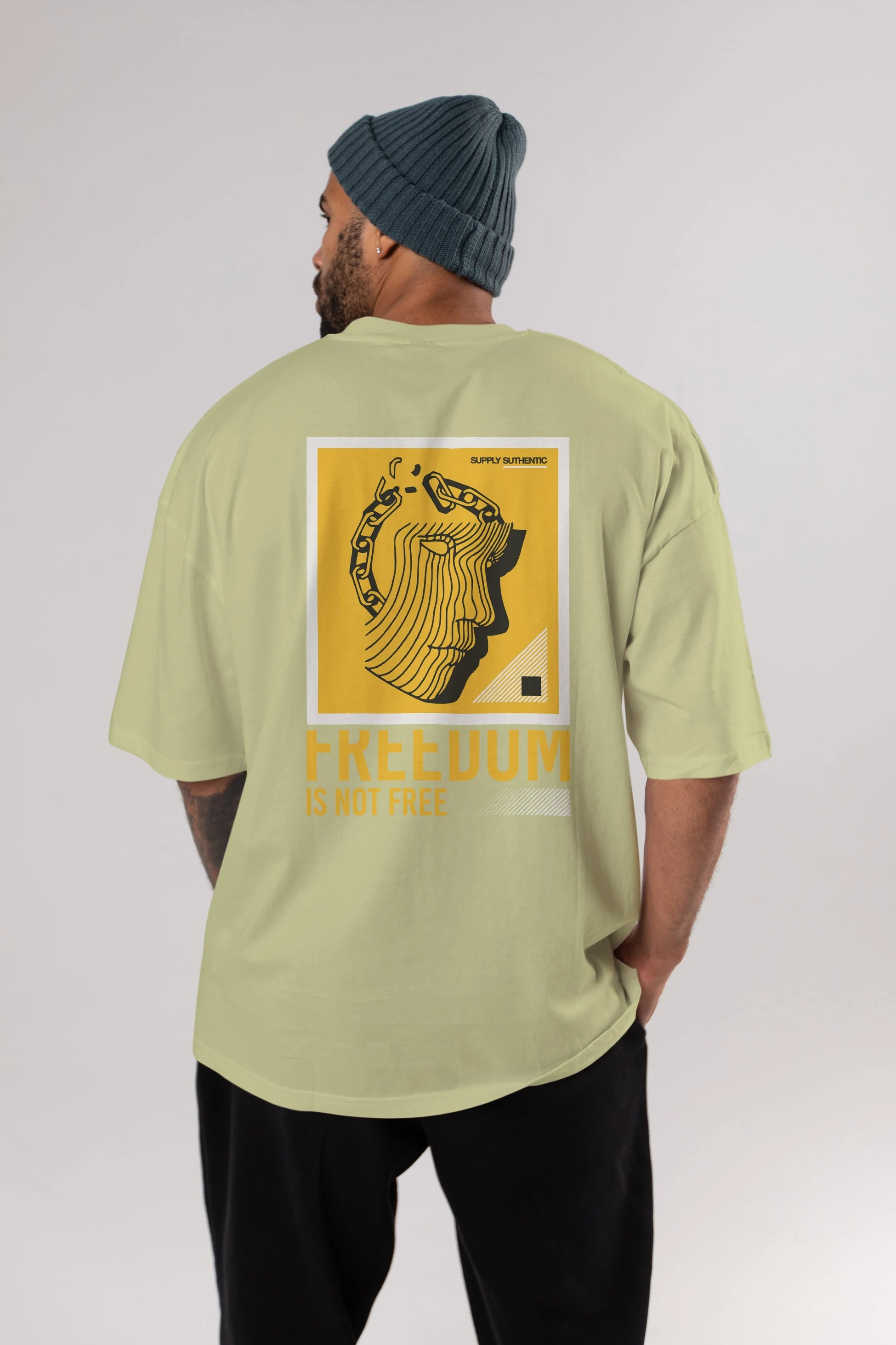 Freedom is Not Free Arka Baskılı Oversize t-shirt Erkek Kadın Unisex