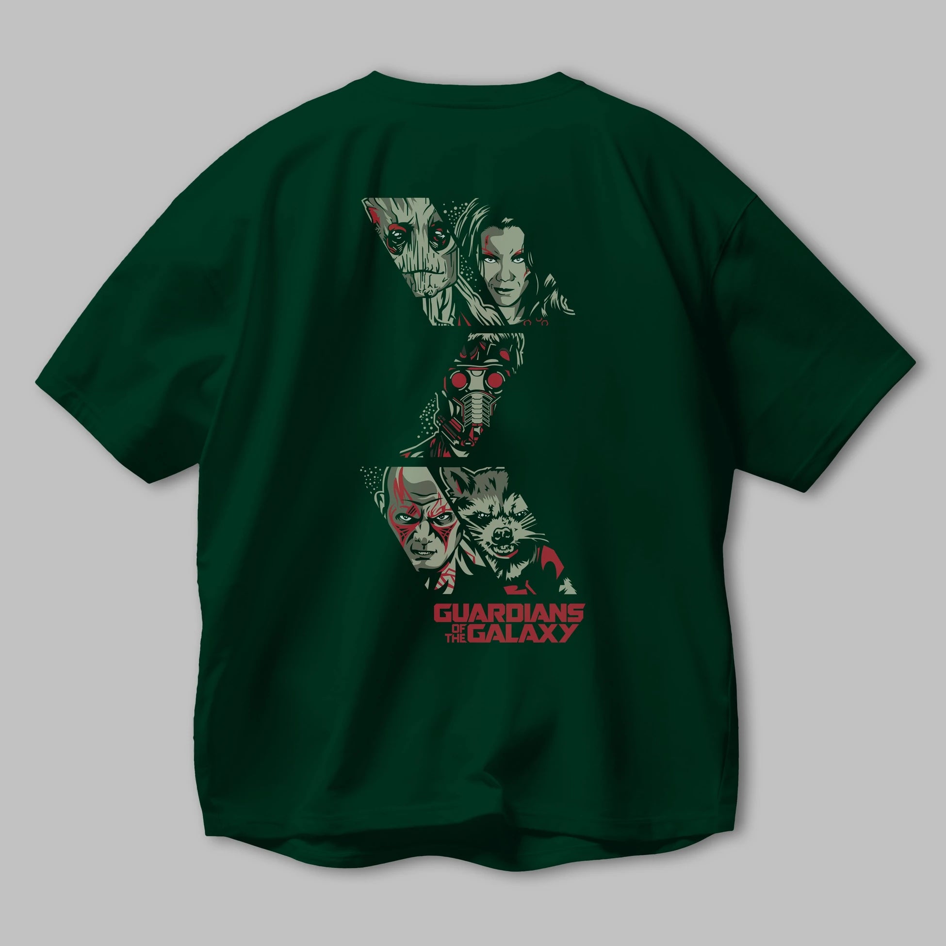 Guardians of The Galaxy (2) Arka Baskılı Oversize t-shirt Erkek Kadın Unisex %100 Pamuk Bisiklet Yaka tişort