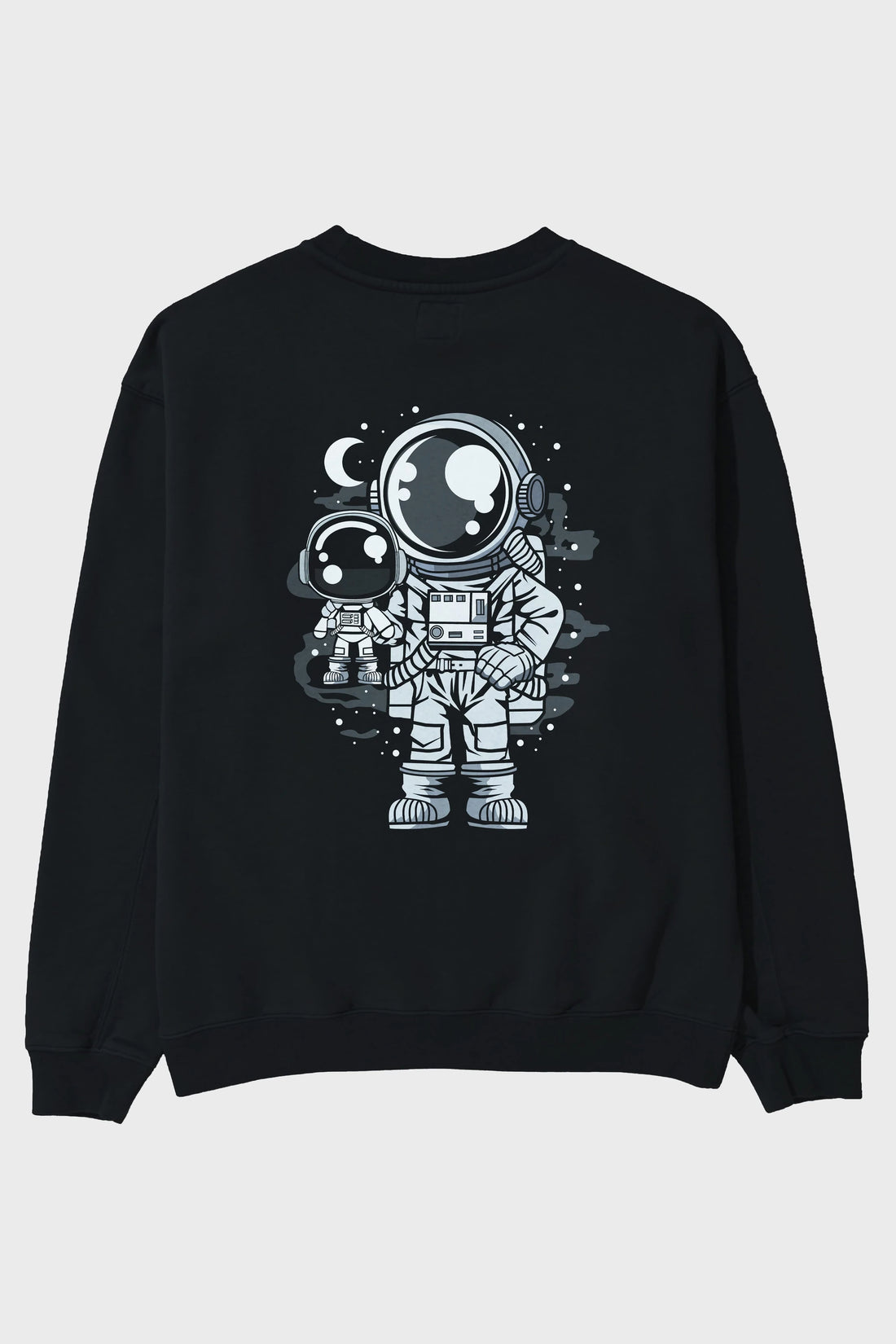 Astronaut And His Doll Arka Baskılı Oversize Sweatshirt Erkek Kadın Unisex