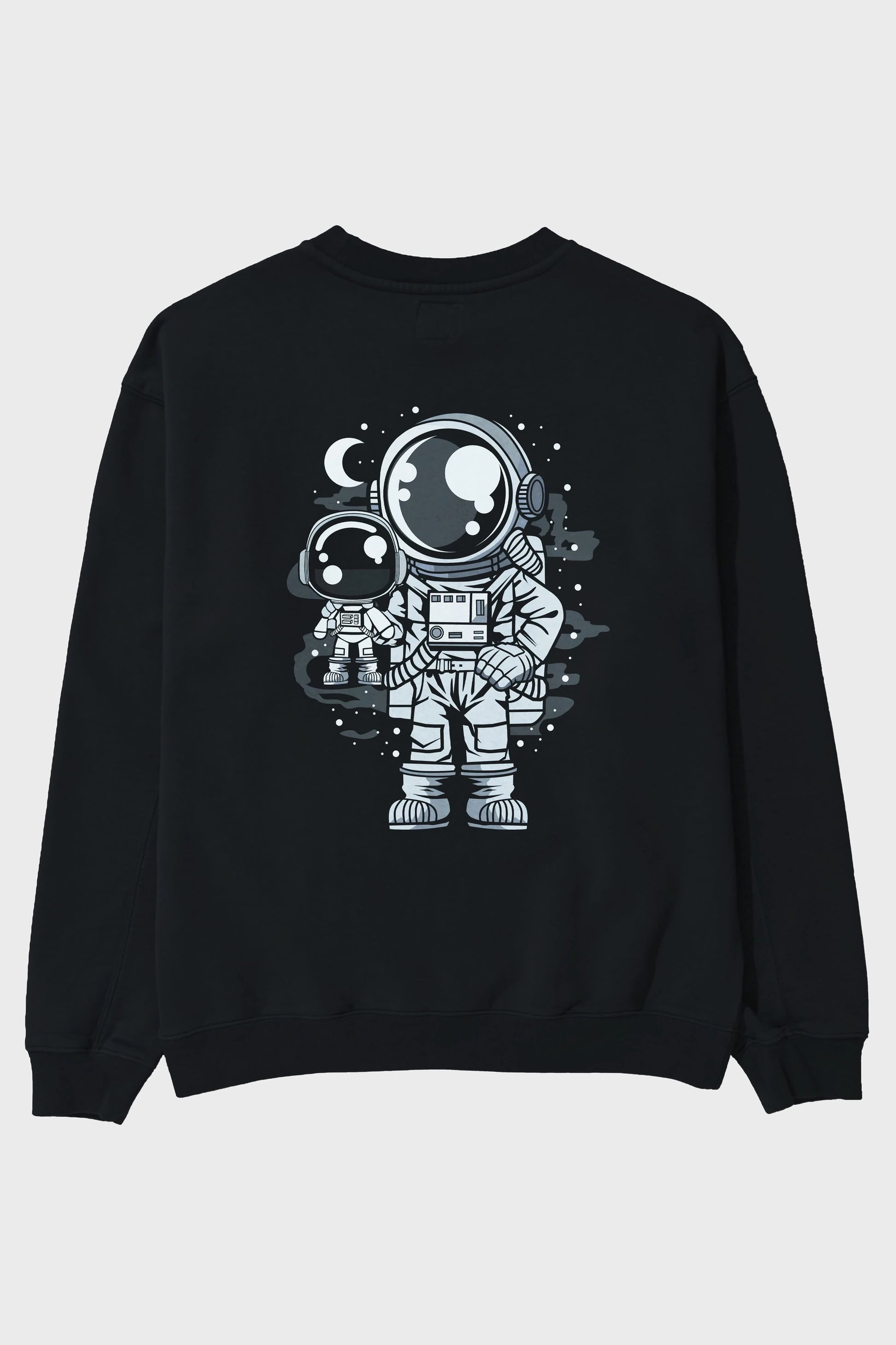 Astronaut And His Doll Arka Baskılı Oversize Sweatshirt Erkek Kadın Unisex