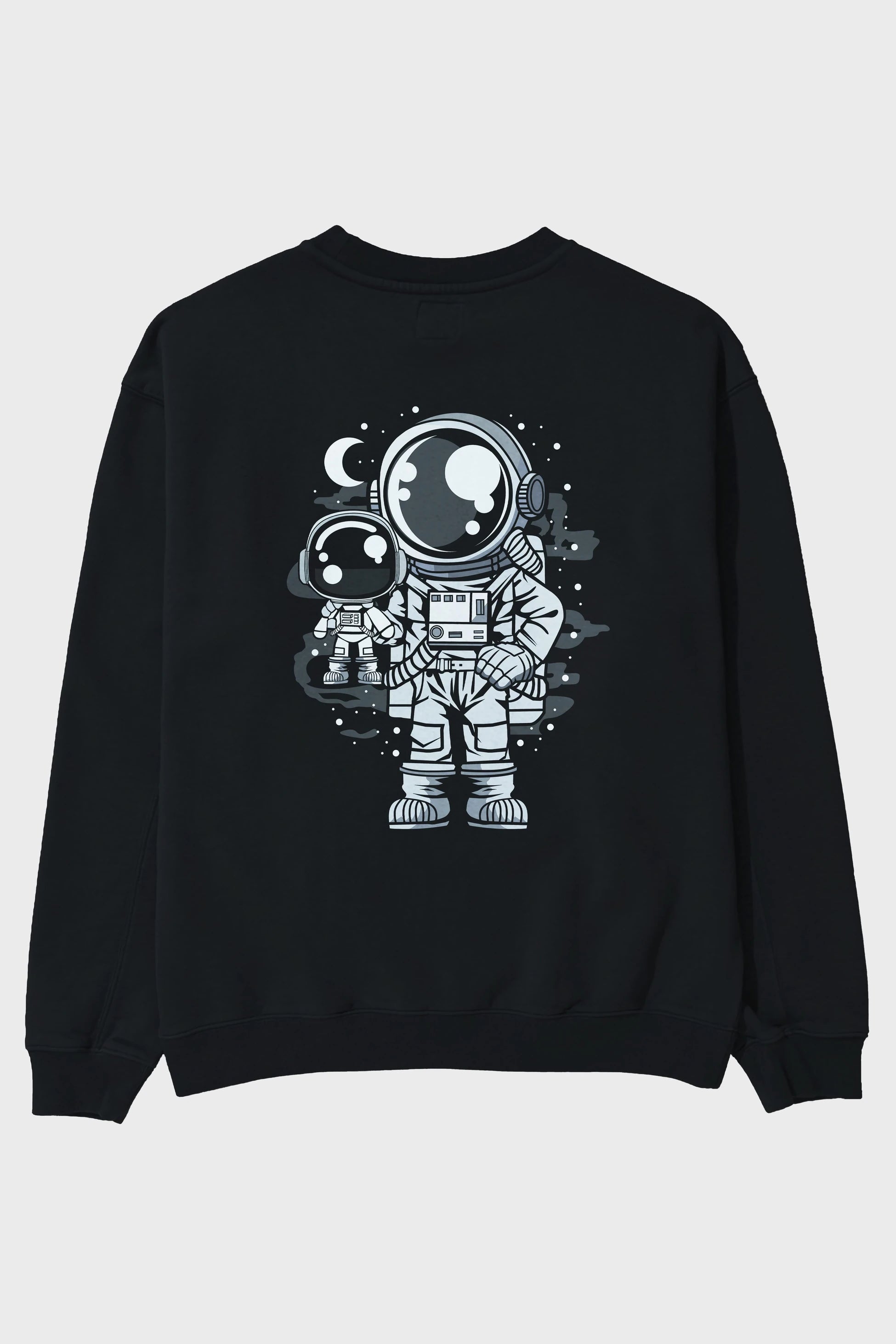 Astronaut And His Doll Arka Baskılı Oversize Sweatshirt Erkek Kadın Unisex