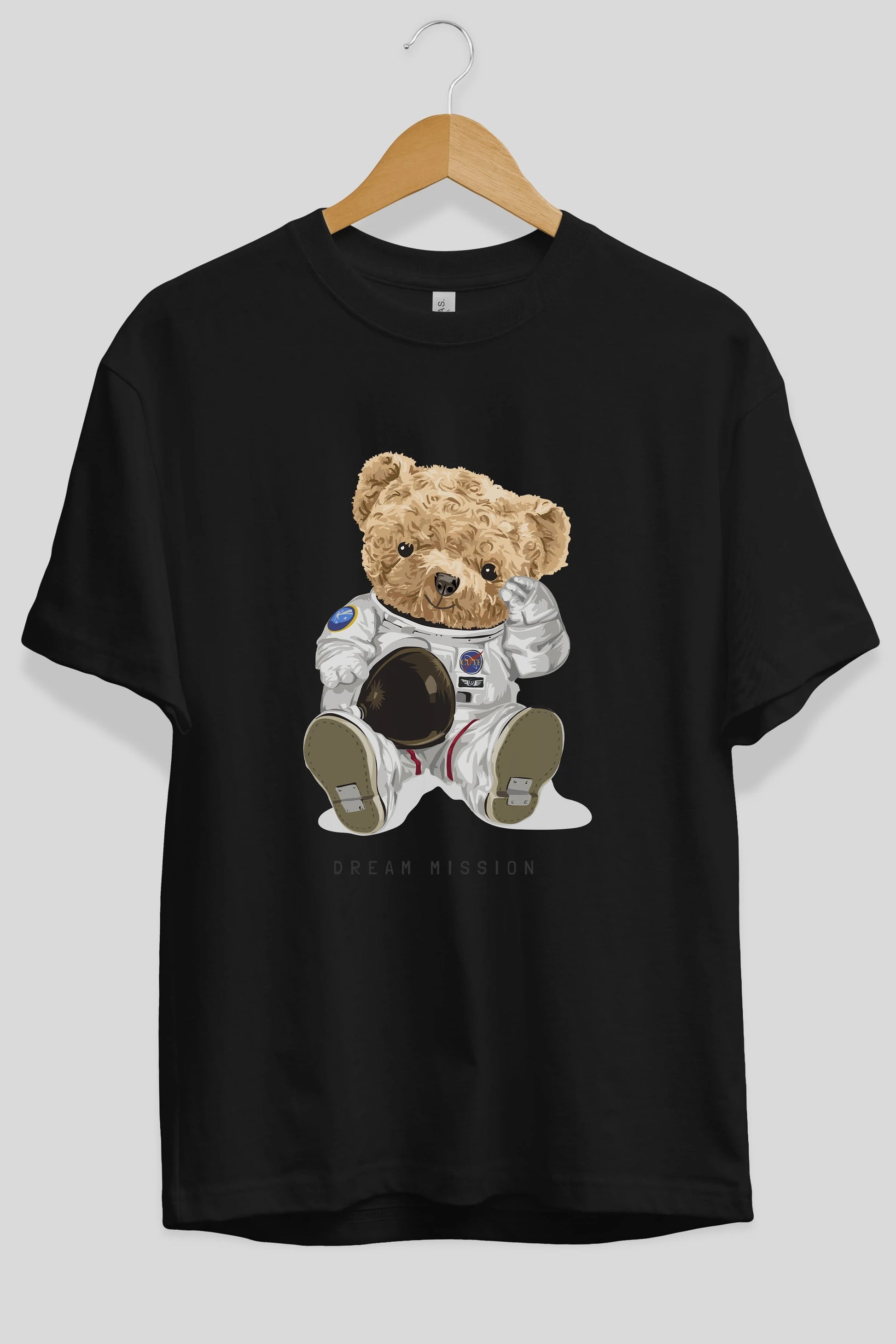 Teddy Bear Asrtonot Ön Baskılı Oversize t-shirt Erkek Kadın Unisex %100 Pamuk