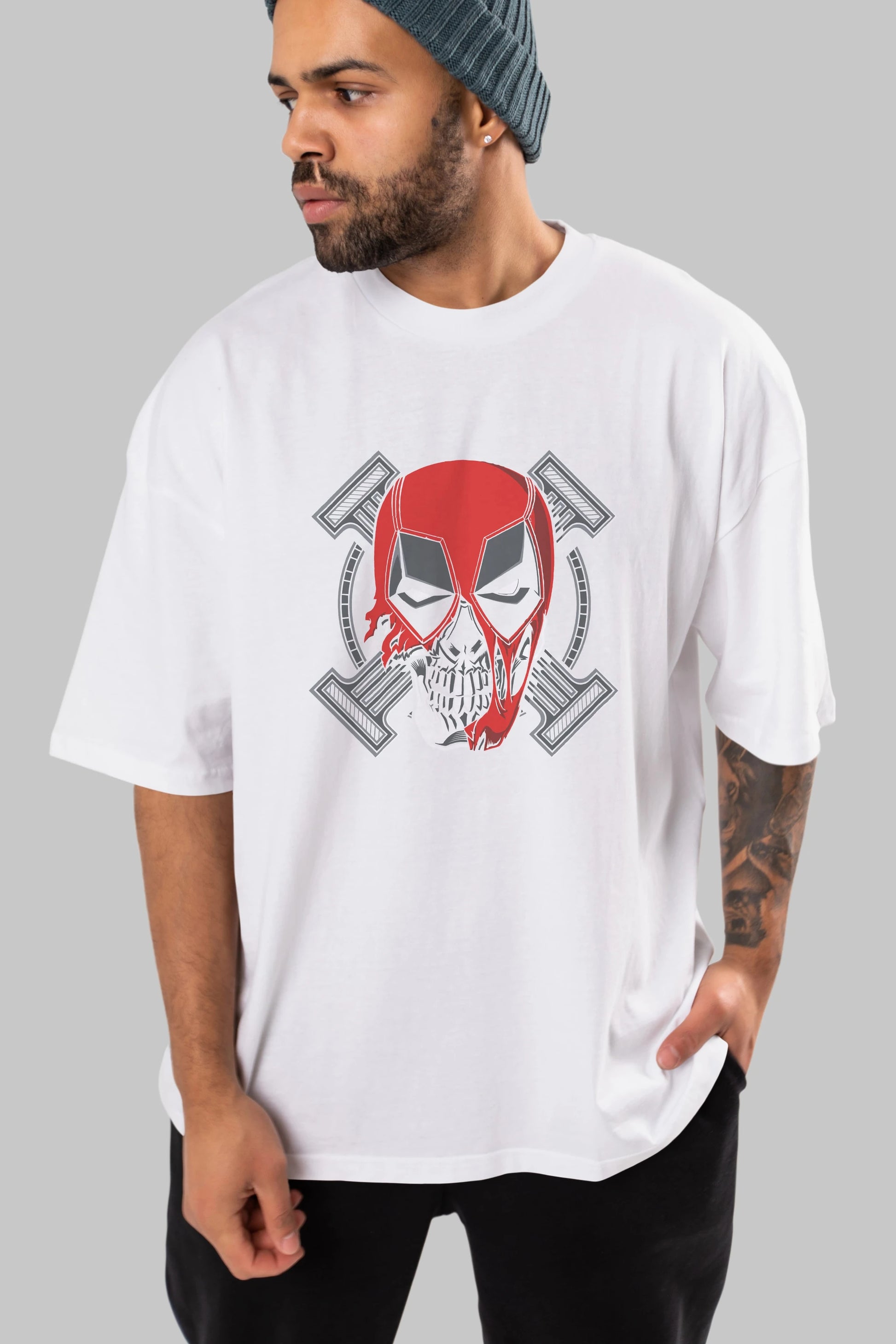 Deadpool (7) Ön Baskılı Oversize t-shirt Erkek Kadın Unisex %100 Pamuk Bisiklet Yaka tişort