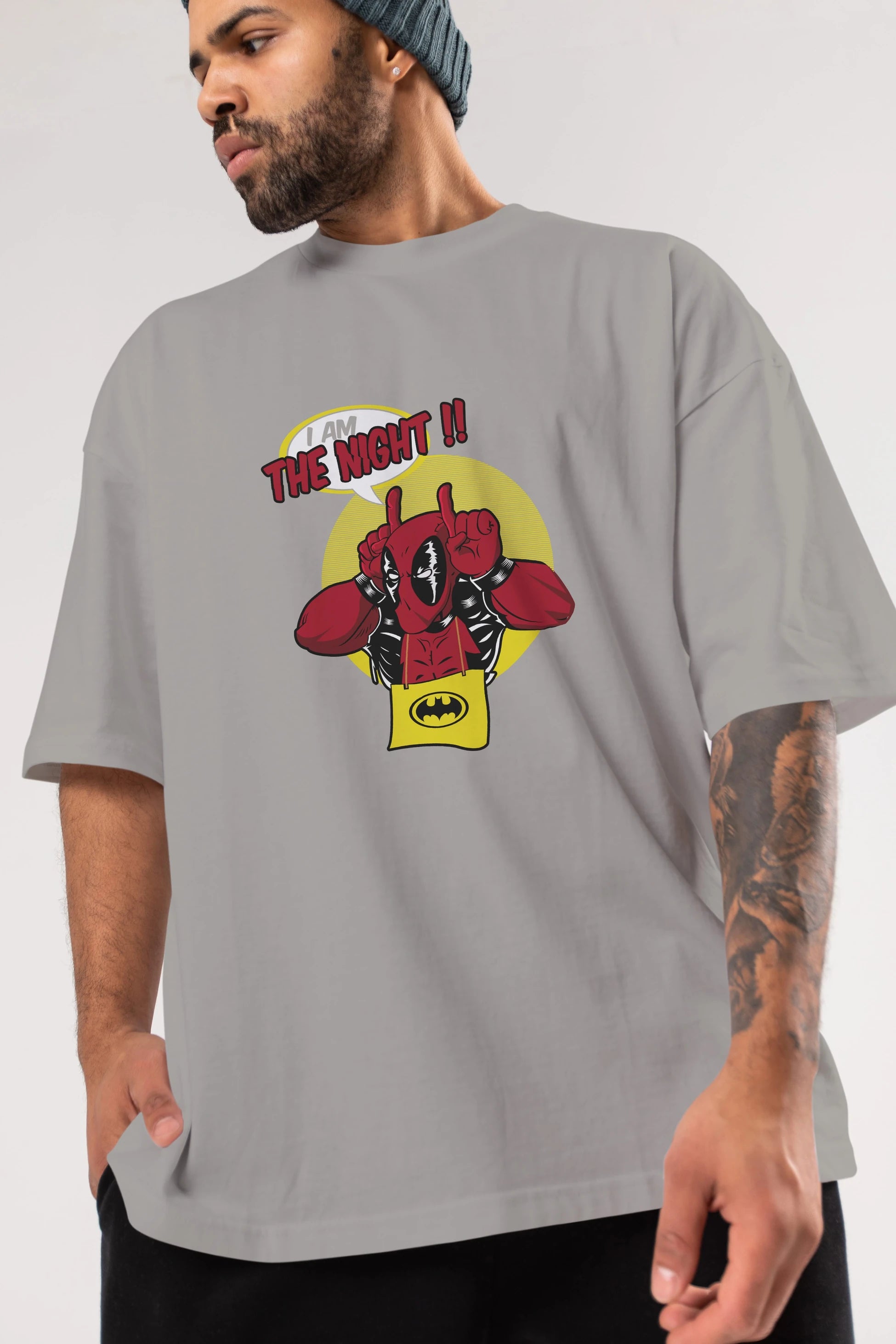 Deadpool (1) Ön Baskılı Oversize t-shirt Erkek Kadın Unisex %100 Pamuk Bisiklet Yaka tişort