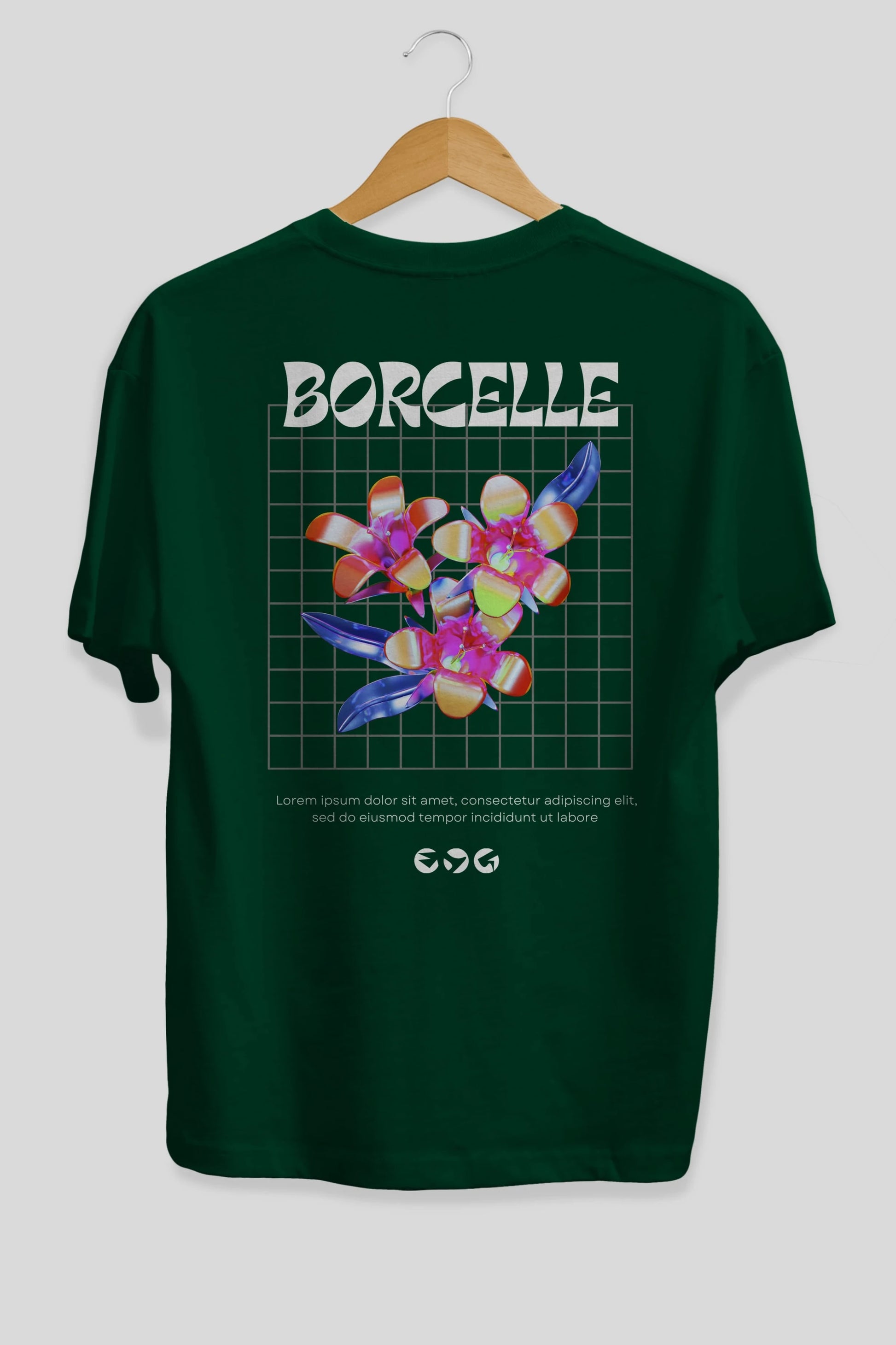 Borcelle Streetwear Arka Baskılı Oversize t-shirt Erkek Kadın Unisex