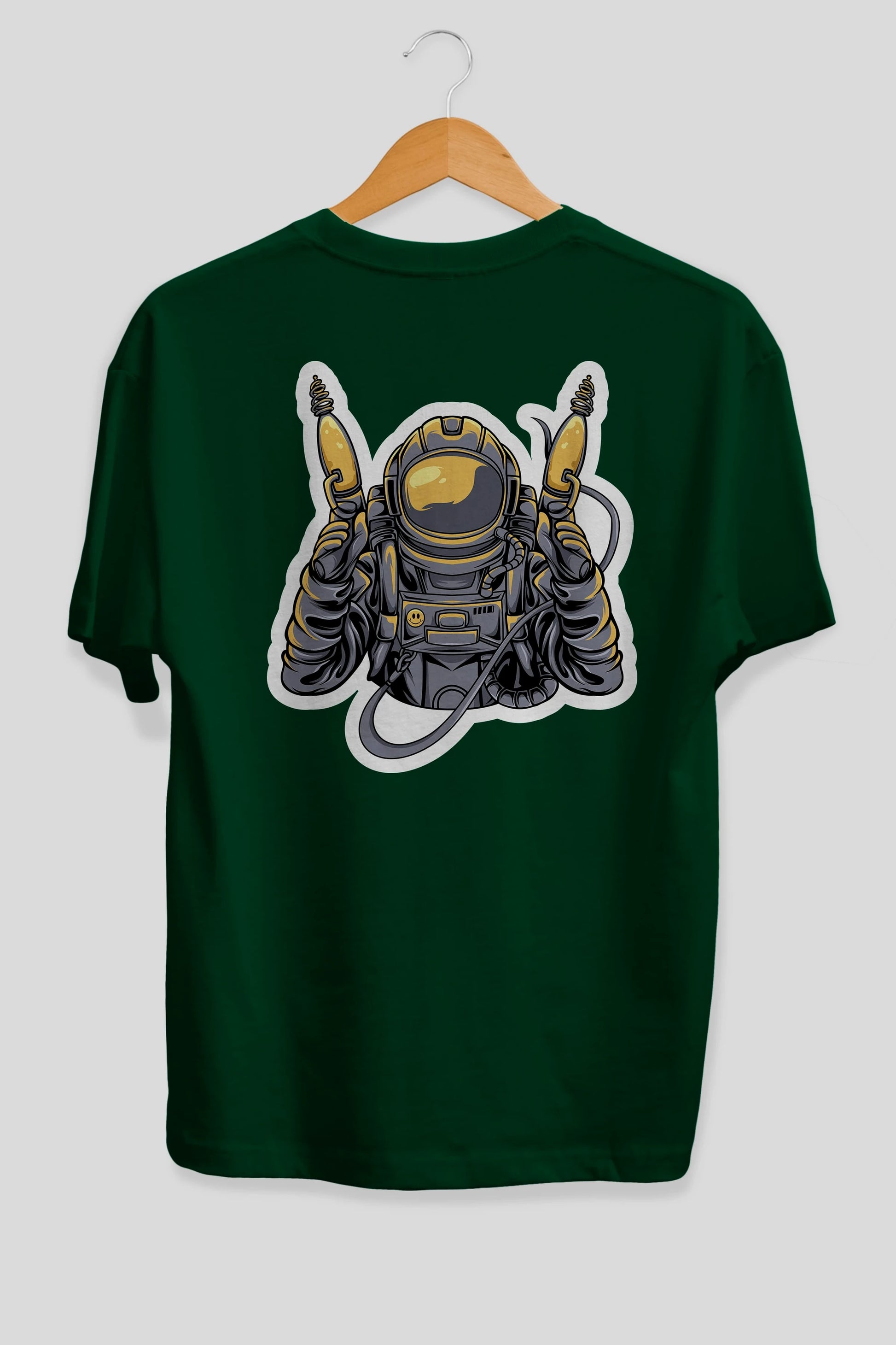 Alien Hunter Sticker Arka Baskılı Oversize t-shirt Erkek Kadın Unisex