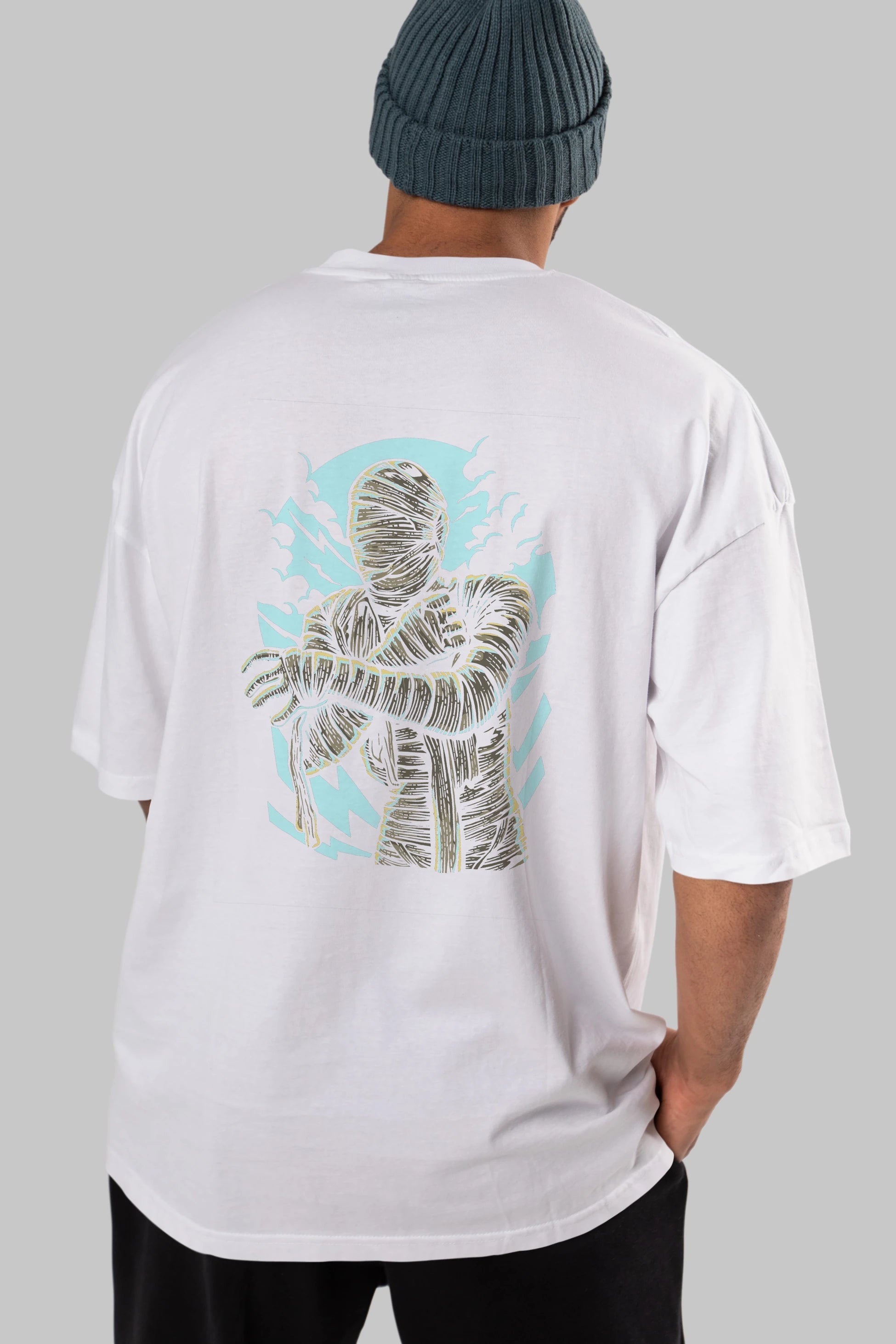 The Mummy Arka Baskılı Oversize t-shirt Erkek Kadın Unisex %100 Pamuk