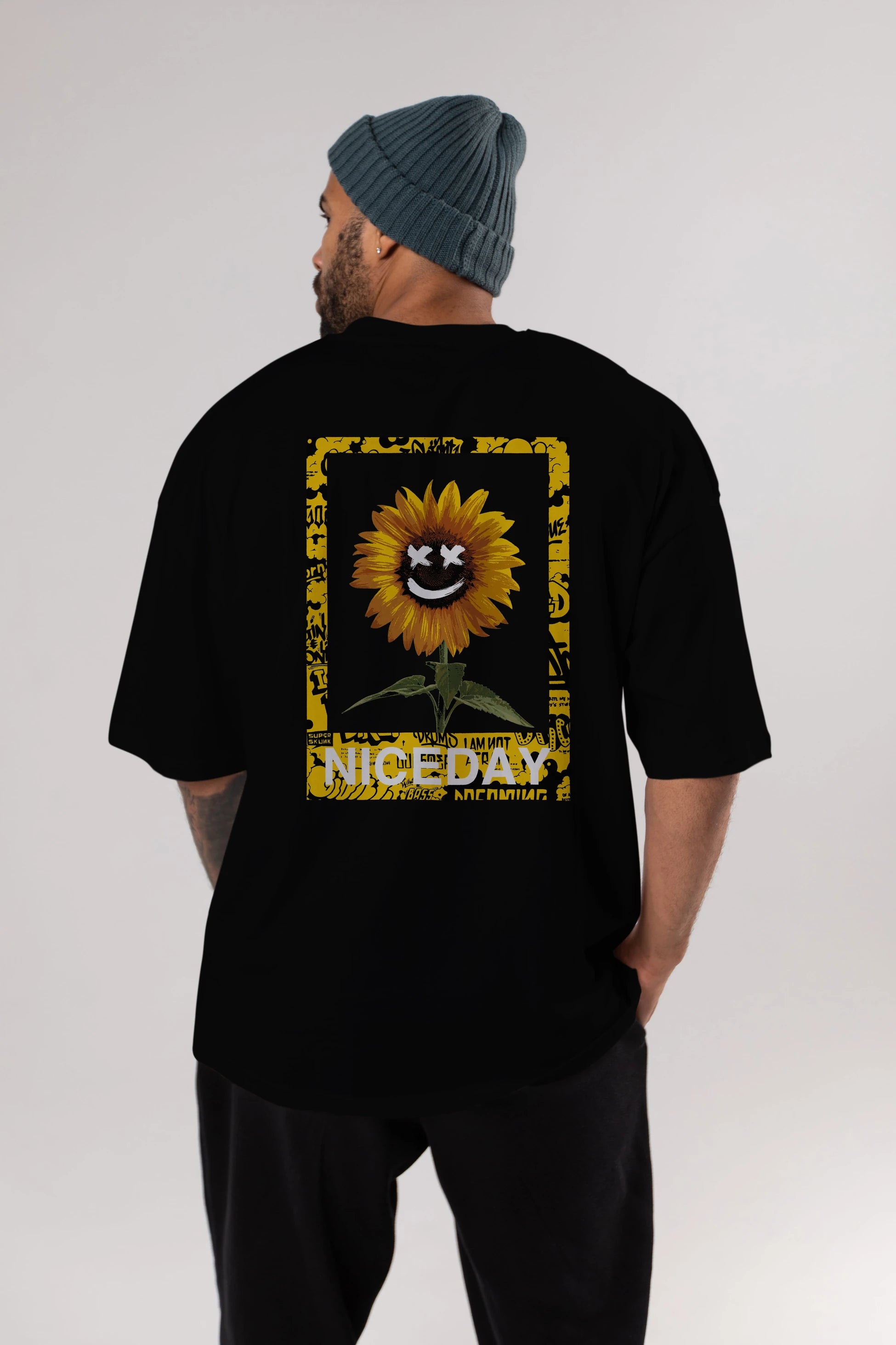 Niceday Streewear Arka Baskılı Oversize t-shirt Erkek Kadın Unisex