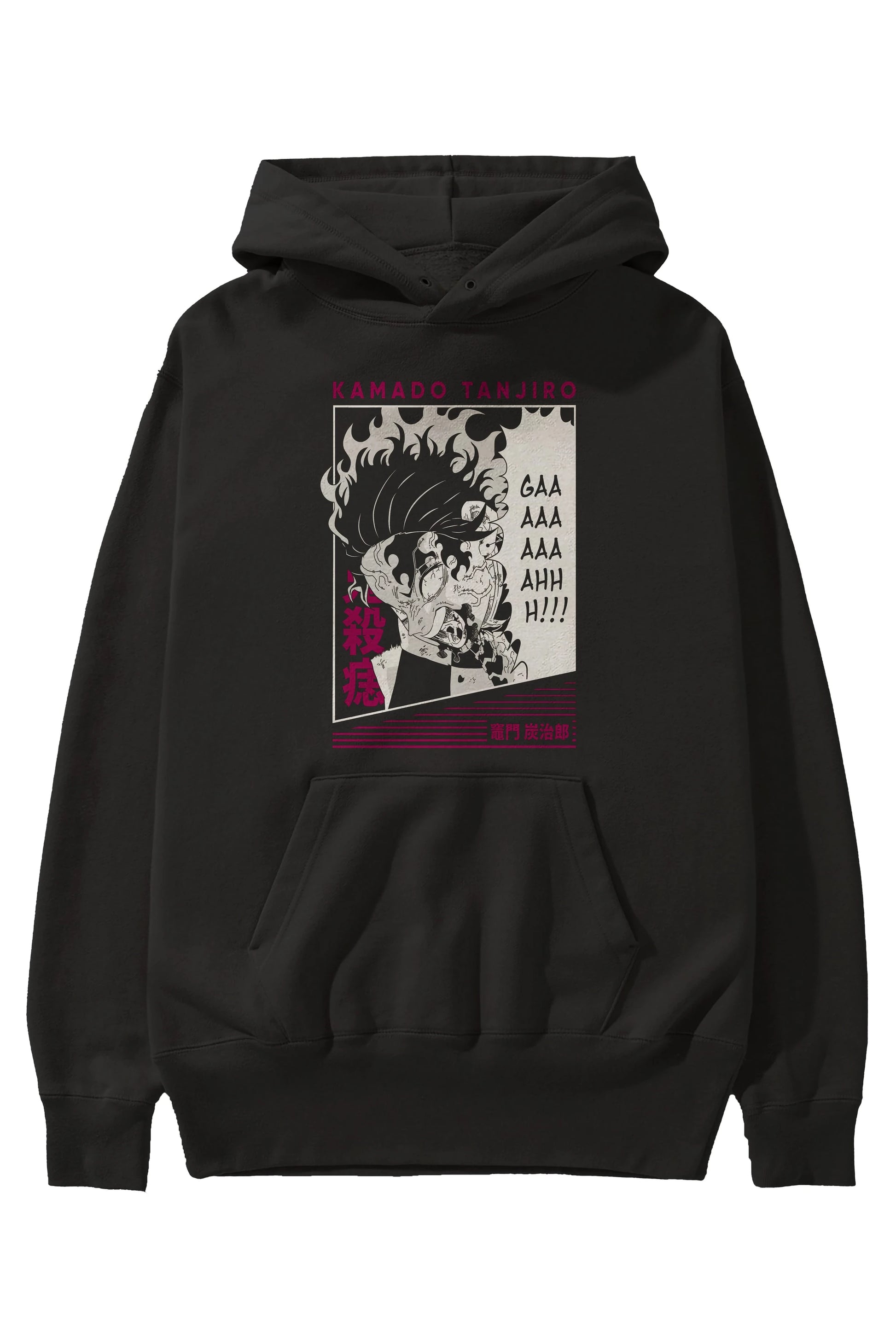 TANJIRO KAMADO 3 Anime Ön Baskılı Hoodie Oversize Kapüşonlu Sweatshirt Erkek Kadın Unisex