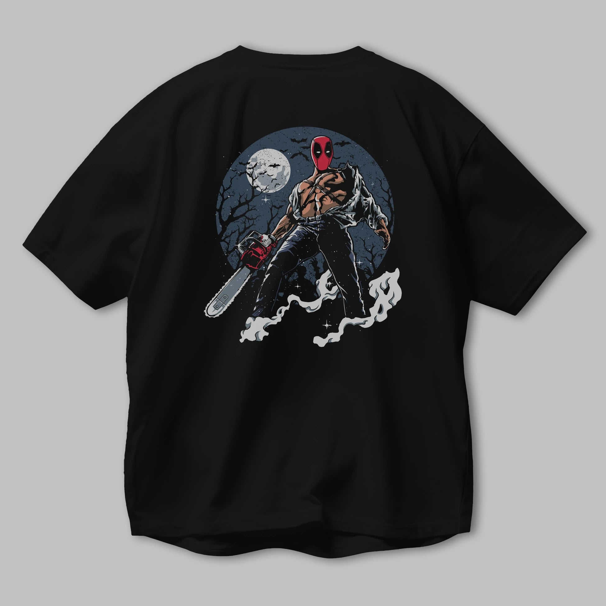 Evil Deadpool Arka Baskılı Oversize t-shirt Erkek Kadın Unisex %100 Pamuk