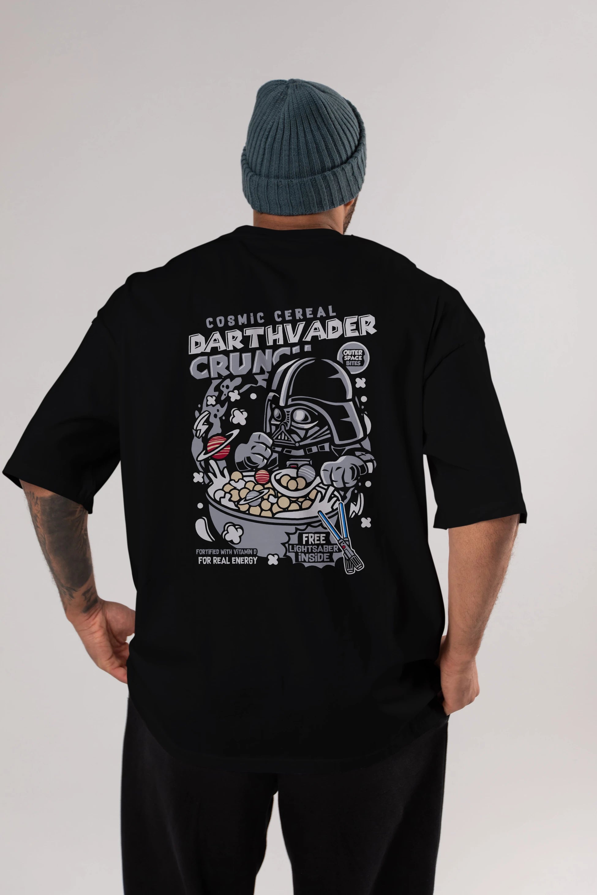 Darth Vader (2) Arka Baskılı Oversize t-shirt Erkek Kadın Unisex %100 Pamuk Bisiklet Yaka tişort