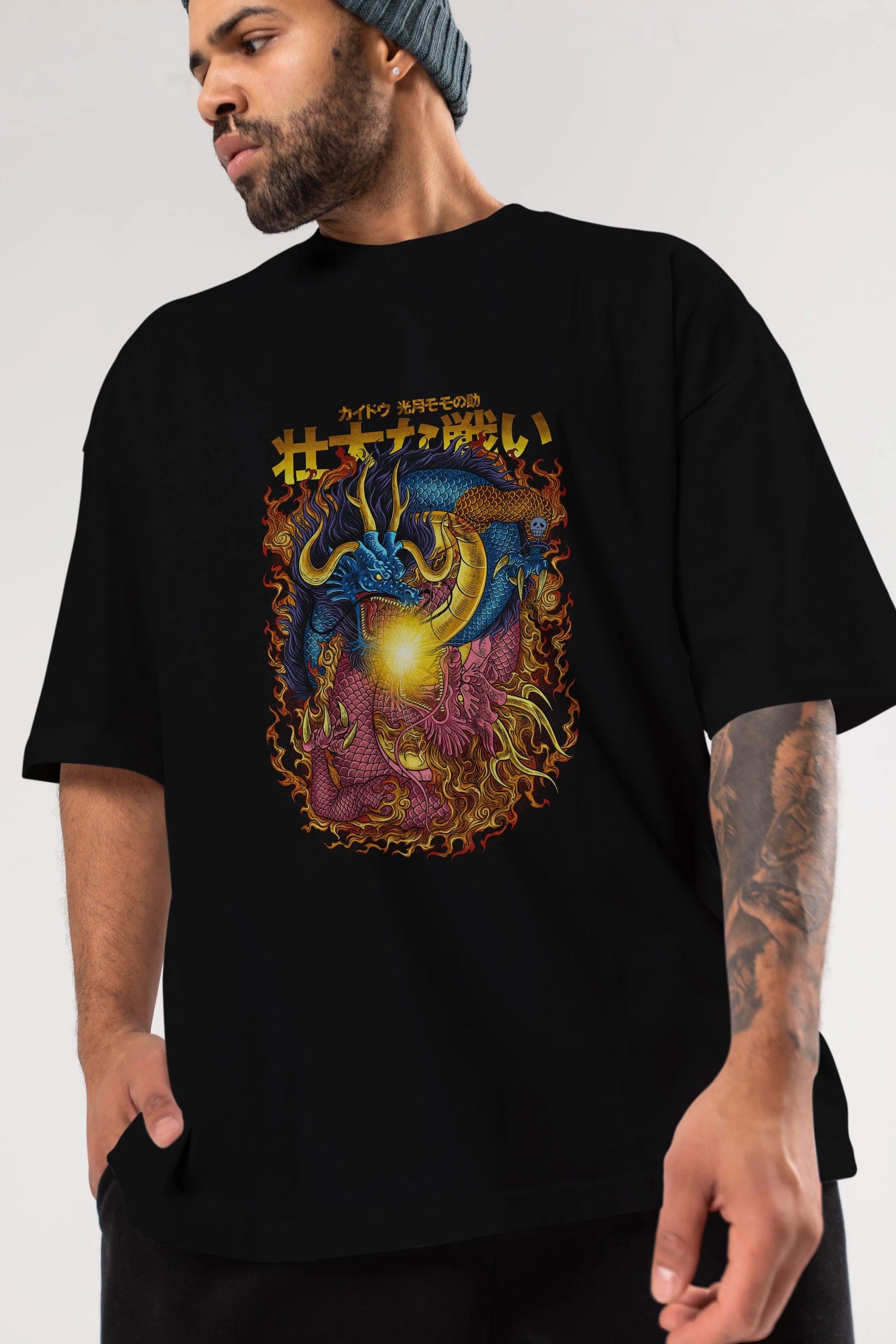 ONE PIECE (4) Anime Ön Baskılı Oversize t-shirt %100 pamuk Erkek Kadın Unisex