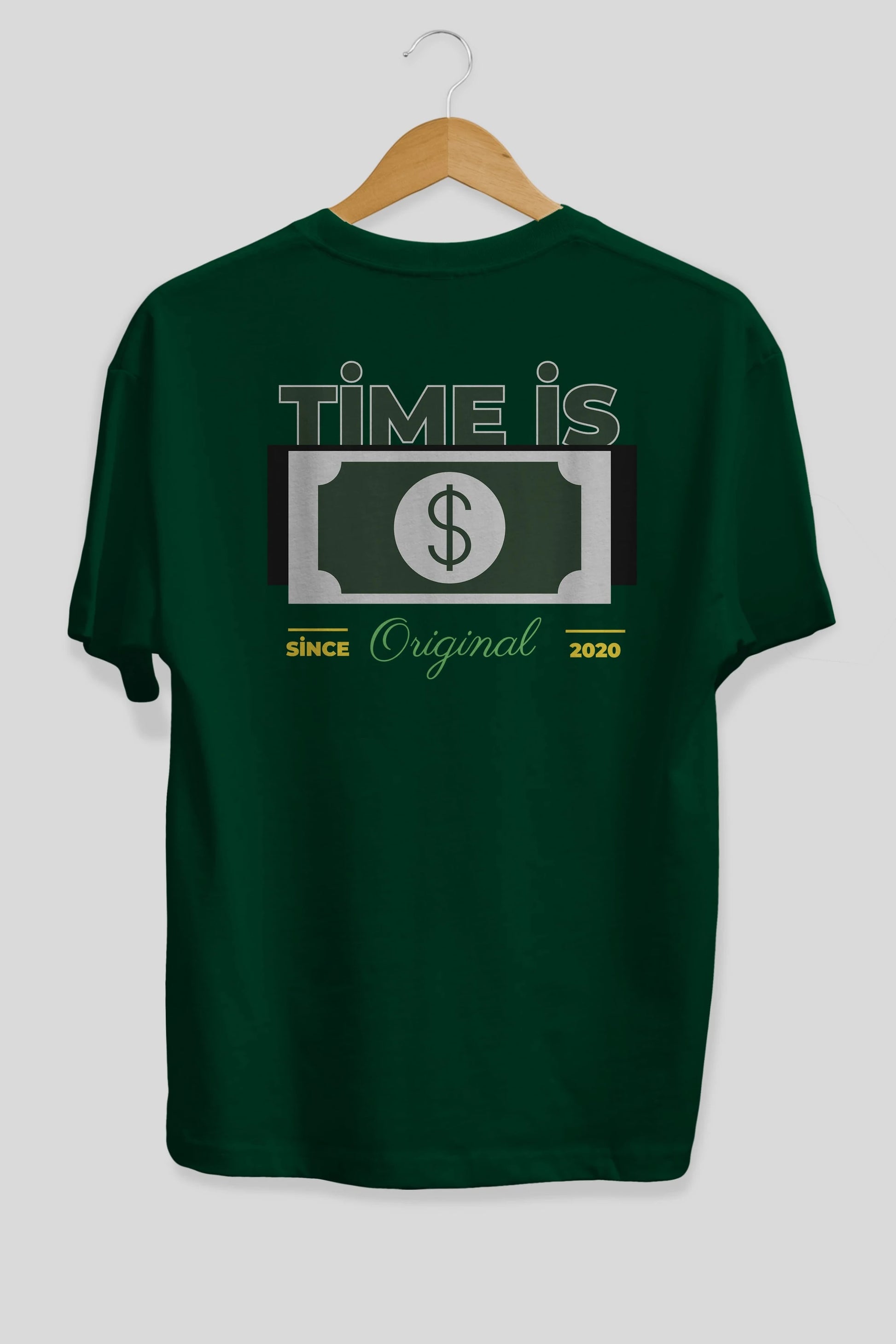 Time is Original Arka Baskılı Oversize t-shirt Erkek Kadın Unisex