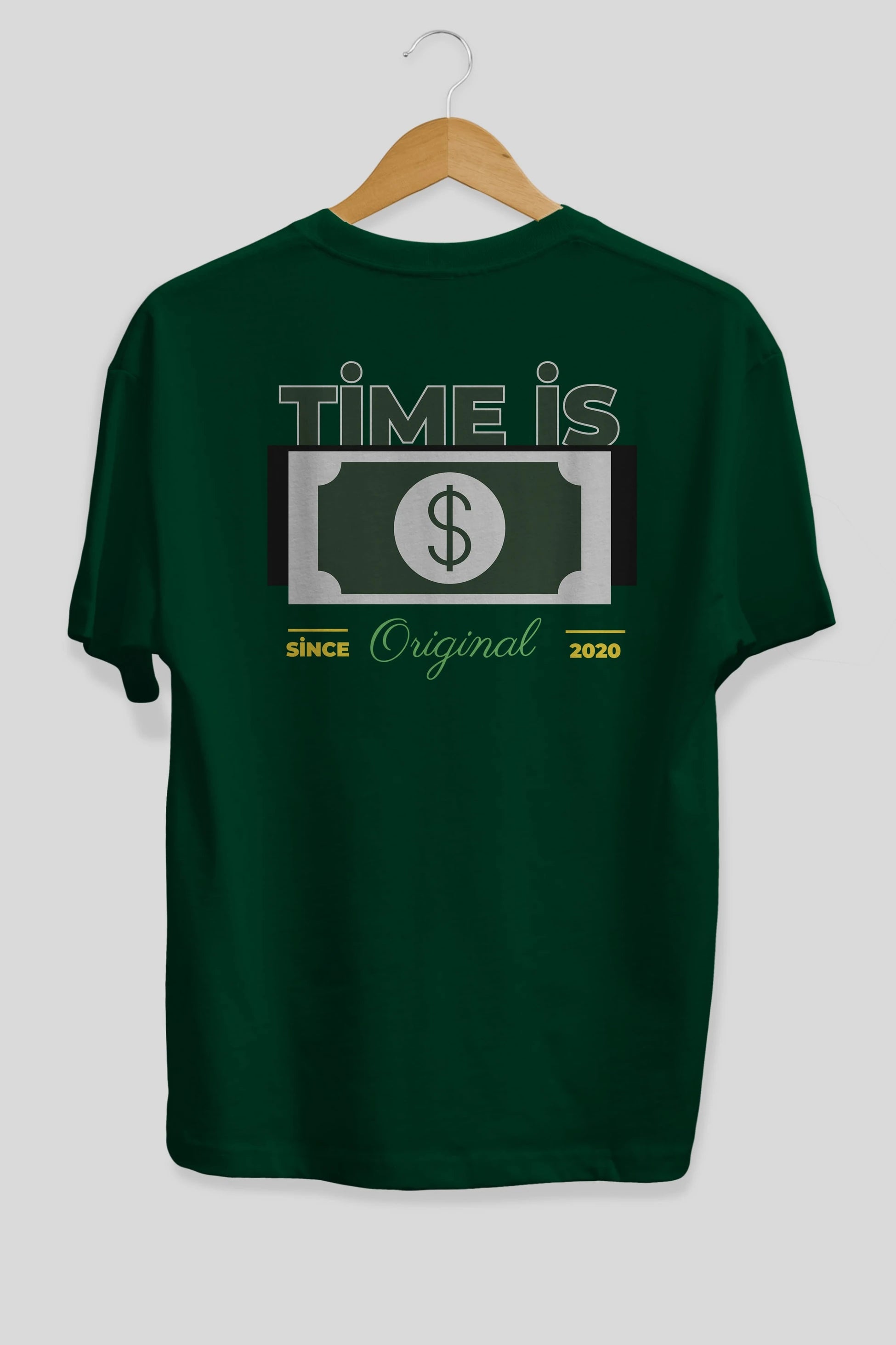 Time is Original Arka Baskılı Oversize t-shirt Erkek Kadın Unisex