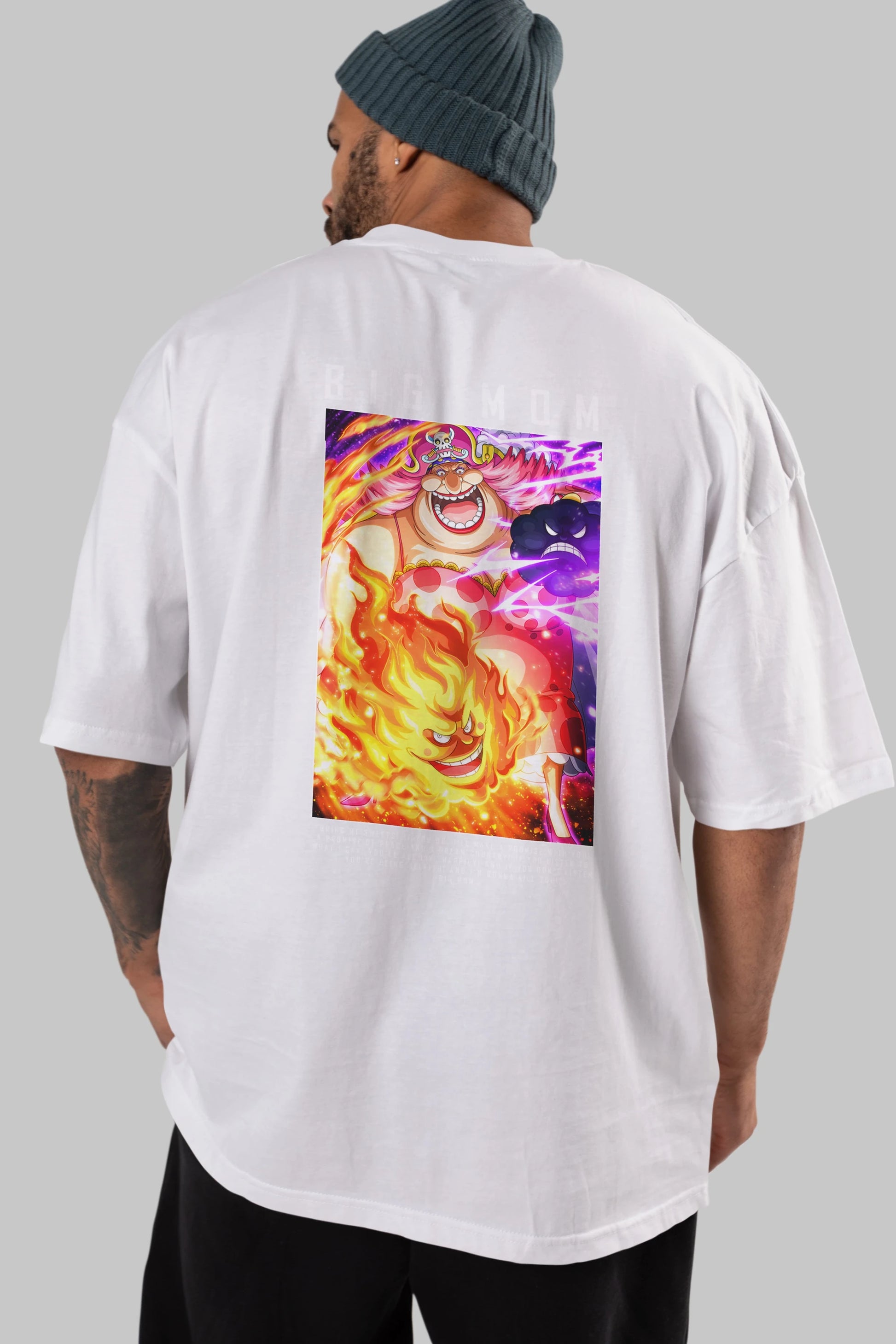 Charlotte Linlin Anime Arka Baskılı Oversize t-shirt Erkek Kadın Unisex %100 pamuk tişort