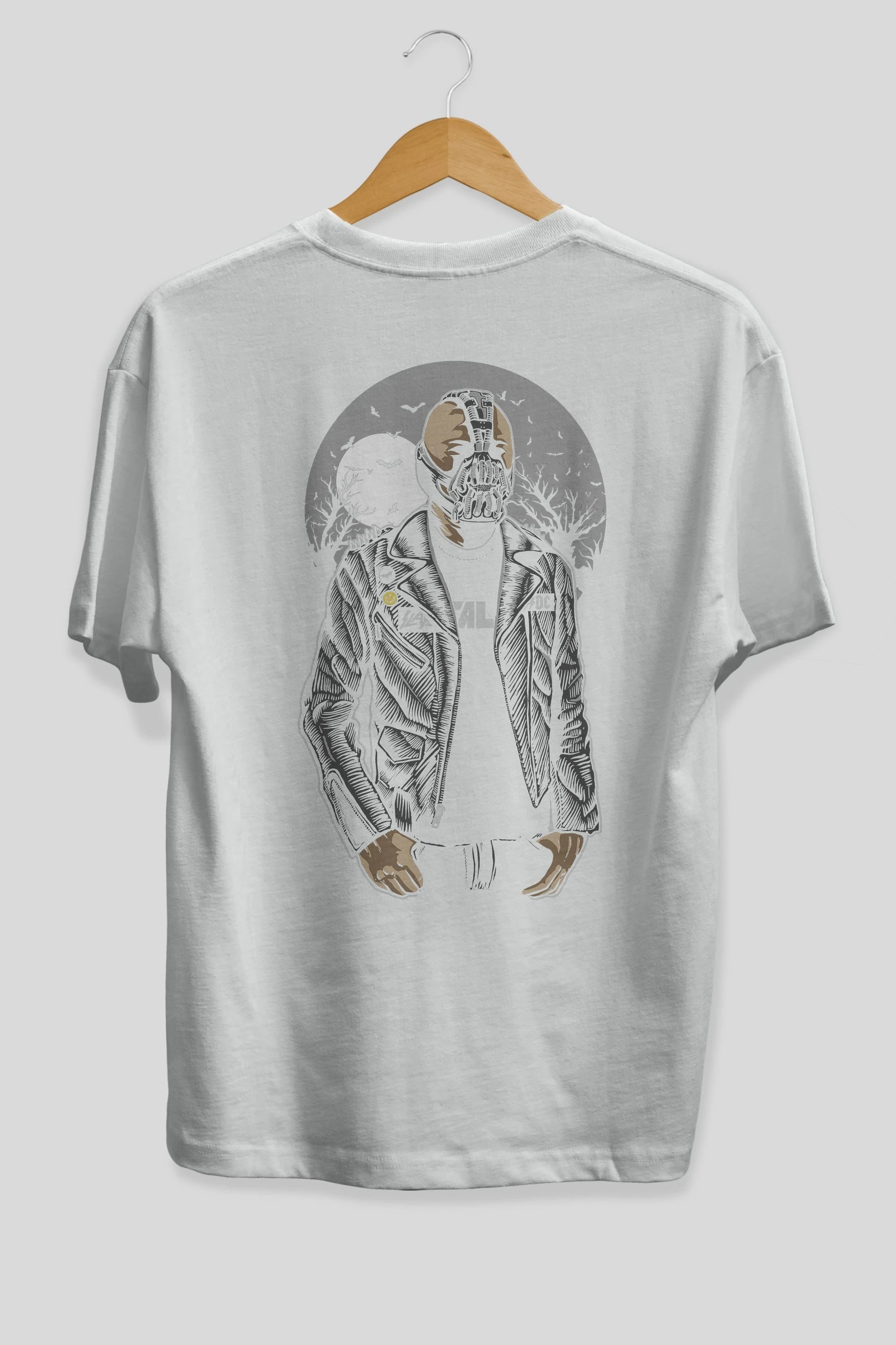 Bane Arka Baskılı Oversize t-shirt Erkek Kadın Unisex %100 Pamuk