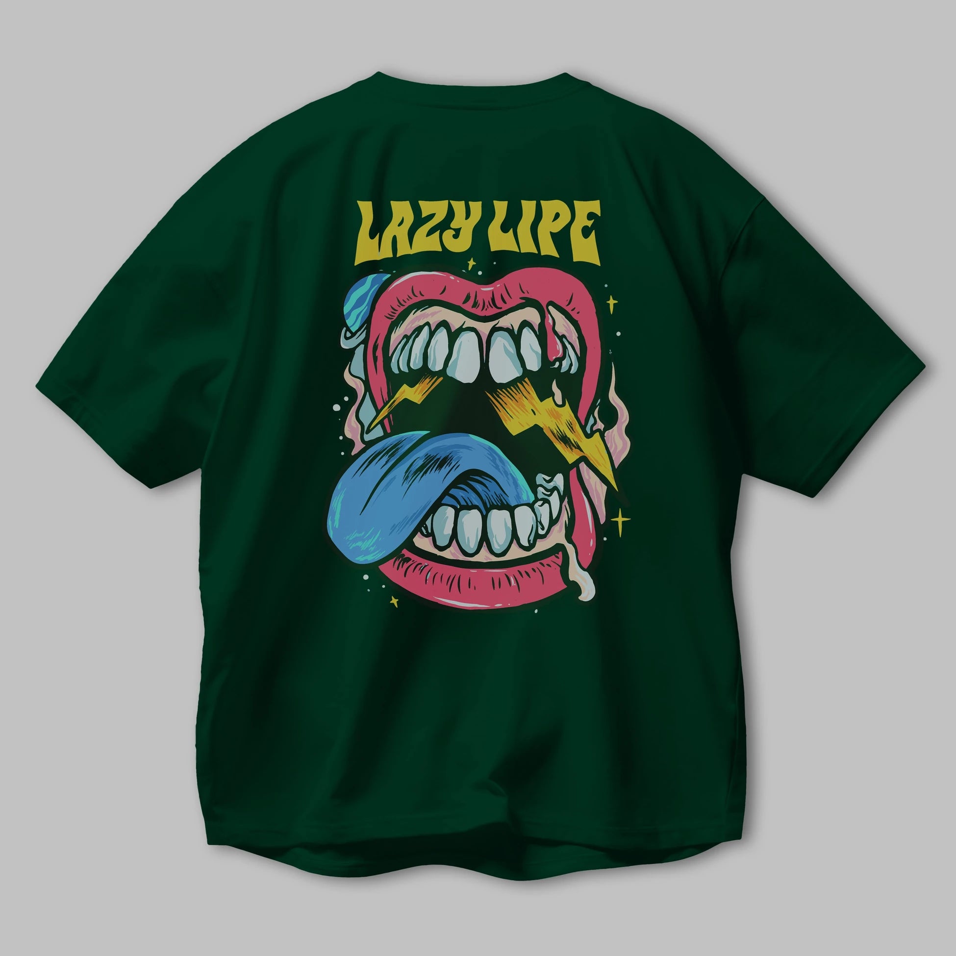 Lazy Lipe Arka Baskılı Oversize t-shirt Erkek Kadın Unisex