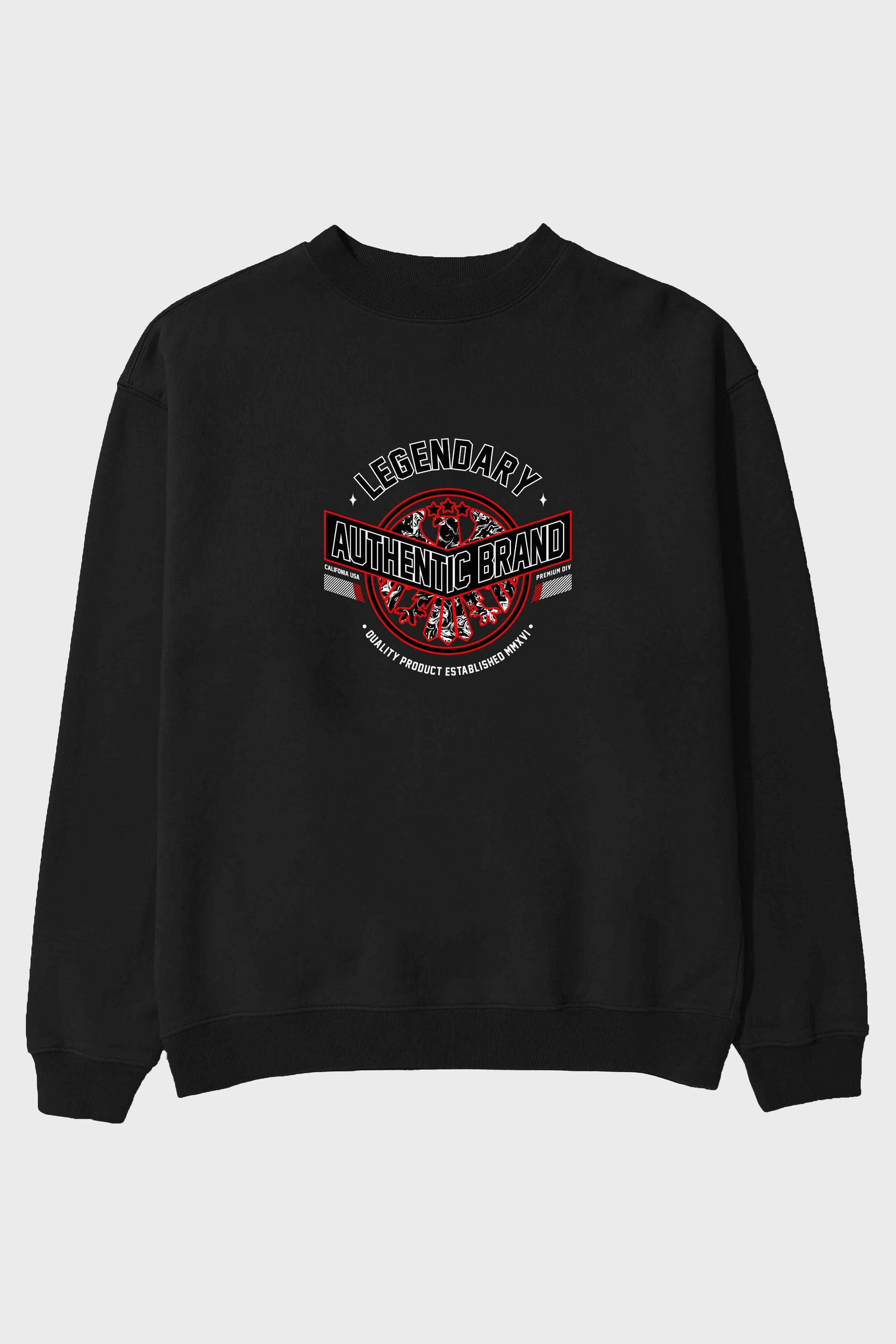 Legendary Brand Ön Baskılı Oversize Sweatshirt Erkek Kadın Unisex