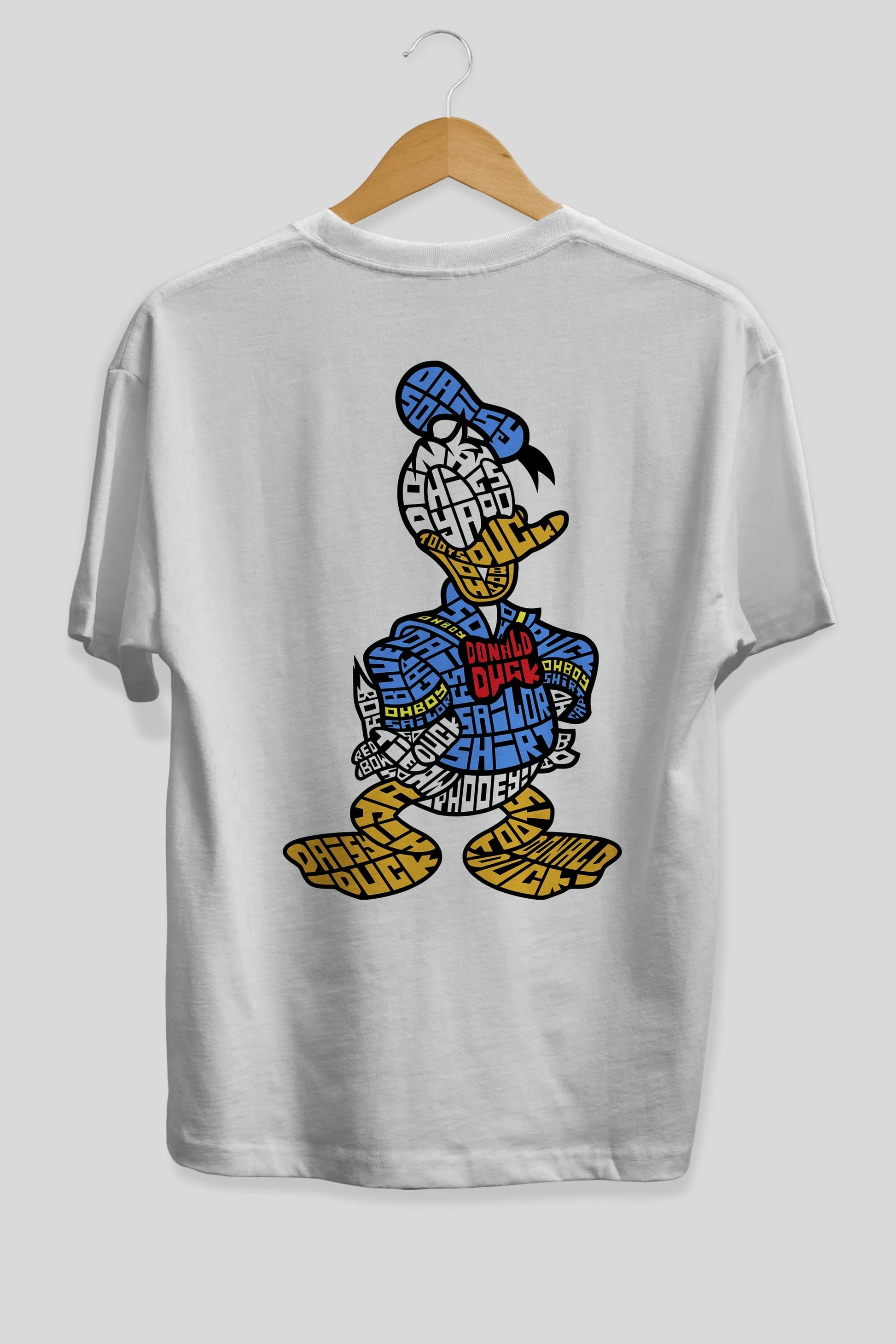 Donald Arka Baskılı Oversize t-shirt %100 pamuk Erkek Kadın Unisex