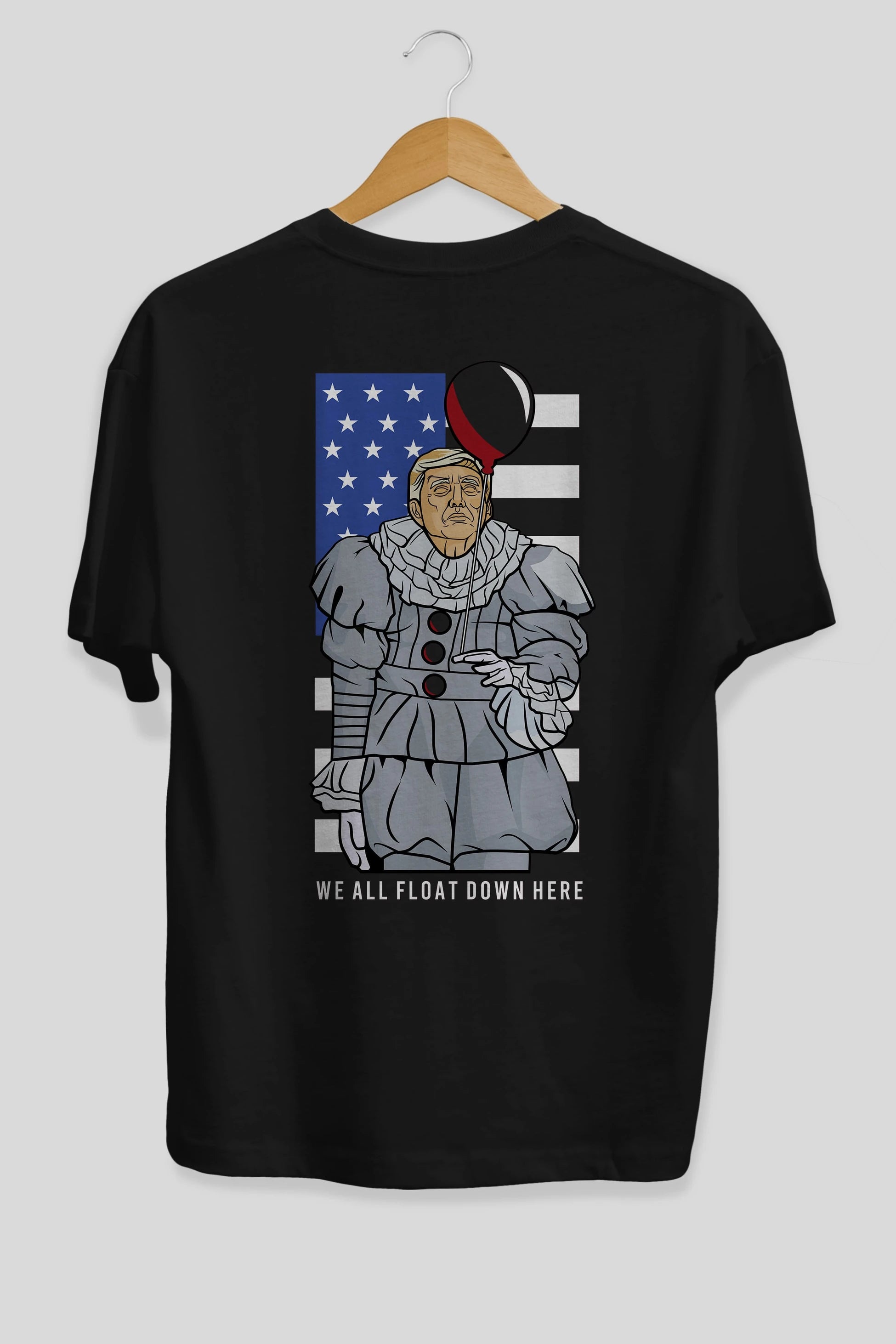 It Trump Arka Baskılı Oversize t-shirt Erkek Kadın Unisex %100 Pamuk tişort