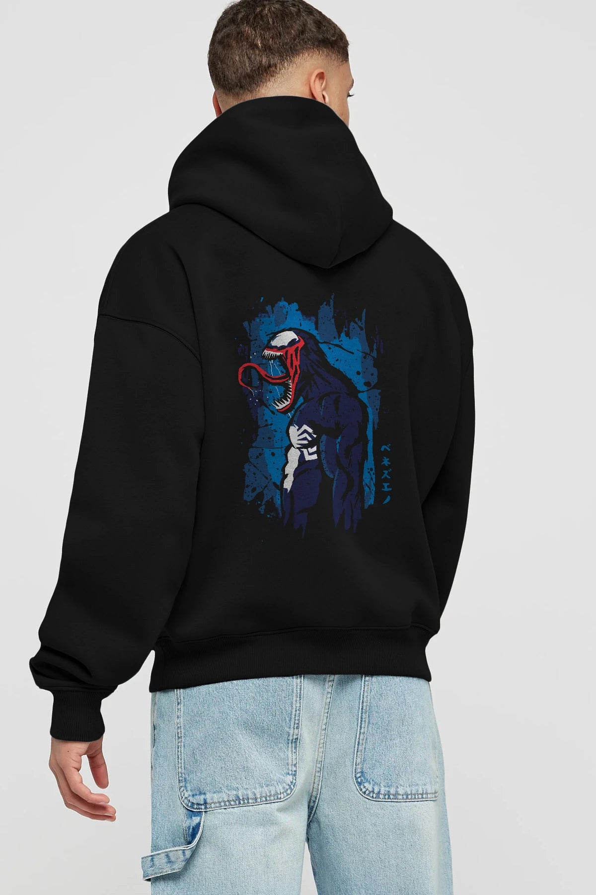 Venom (24) Arka Baskılı Hoodie Oversize Kapüşonlu Sweatshirt Erkek Kadın Unisex
