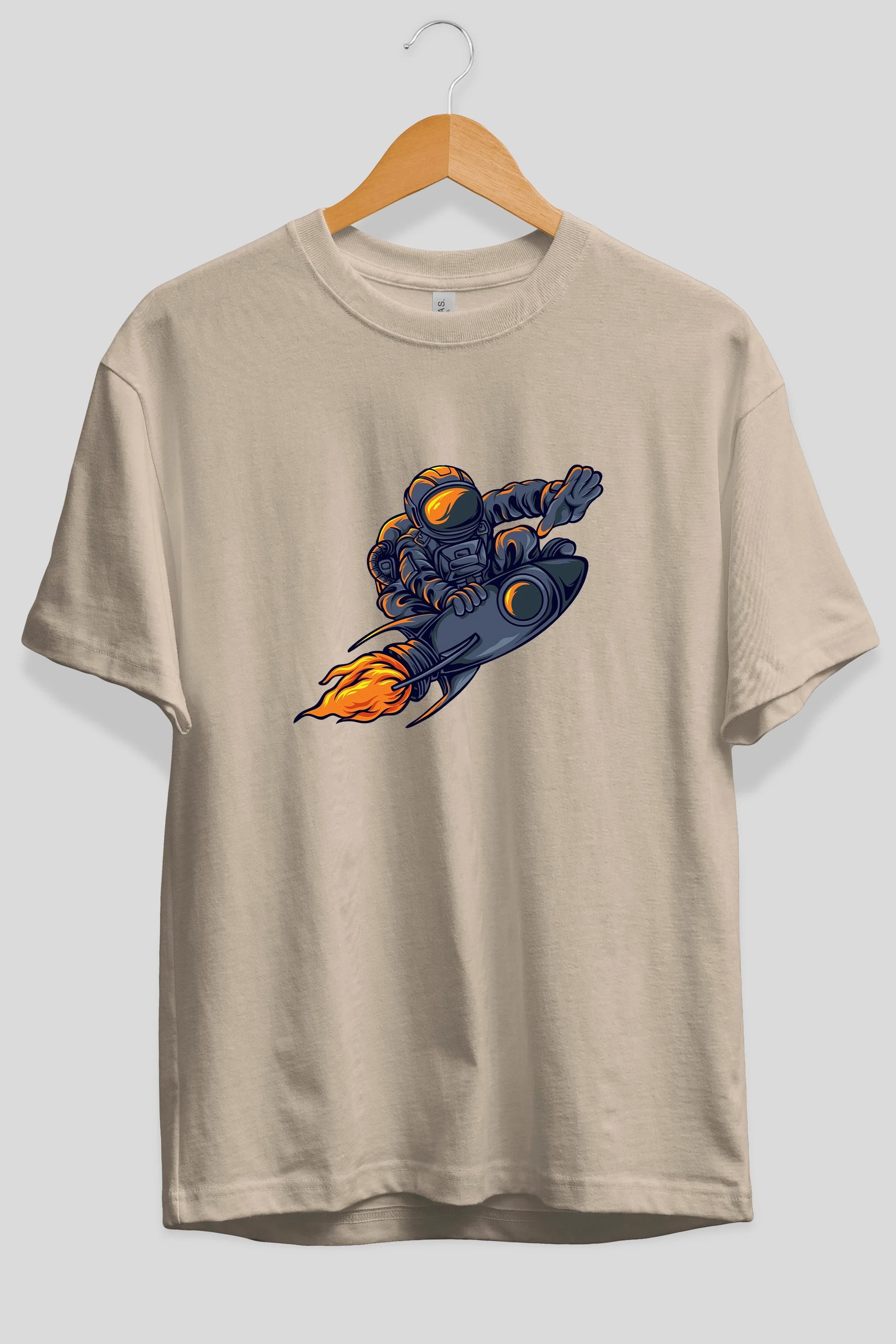 Astrocket Illustration Tshirt Ön Baskılı Oversize t-shirt Erkek Kadın Unisex