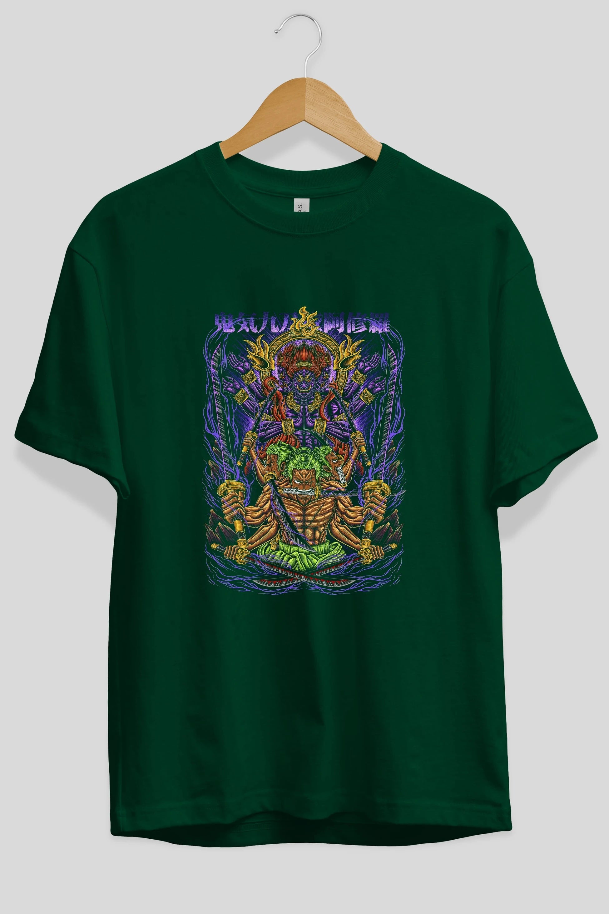 RORONOA ZORO 2 Anime Ön Baskılı Oversize t-shirt %100 pamuk Erkek Kadın Unisex