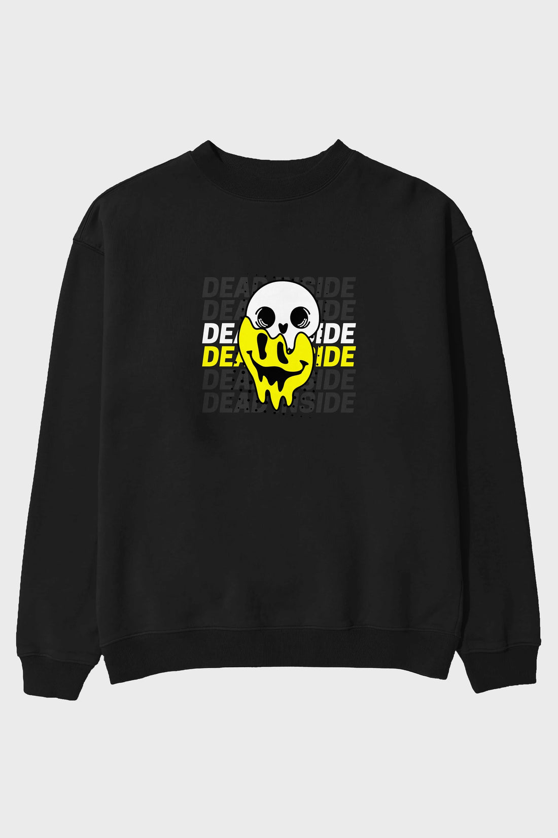 Dead Inside Yazılı Ön Baskılı Oversize Sweatshirt Erkek Kadın Unisex