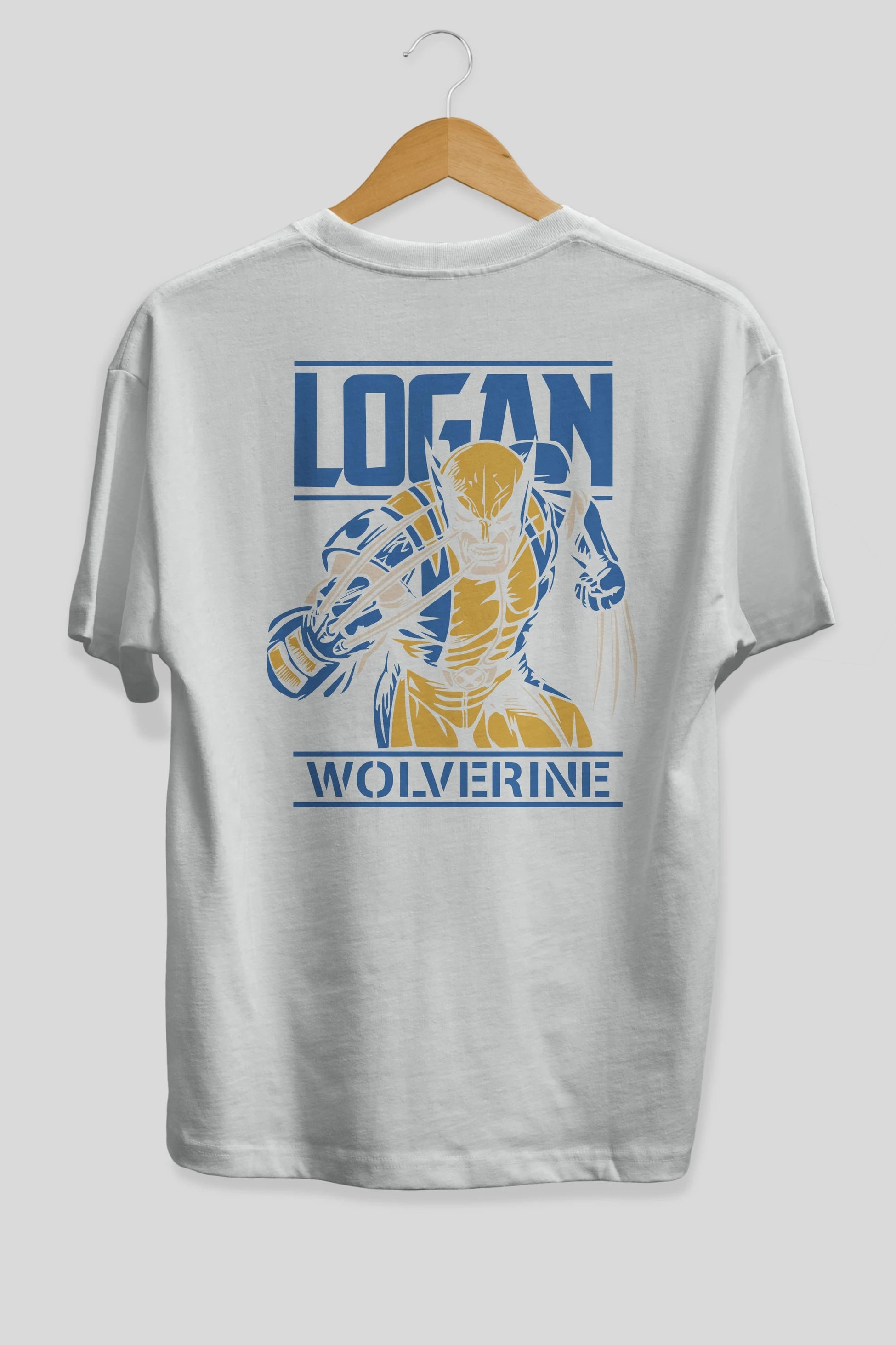 Wolverine Logan Arka Baskılı Oversize t-shirt Erkek Kadın Unisex %100 Pamuk Bisiklet Yaka tişort