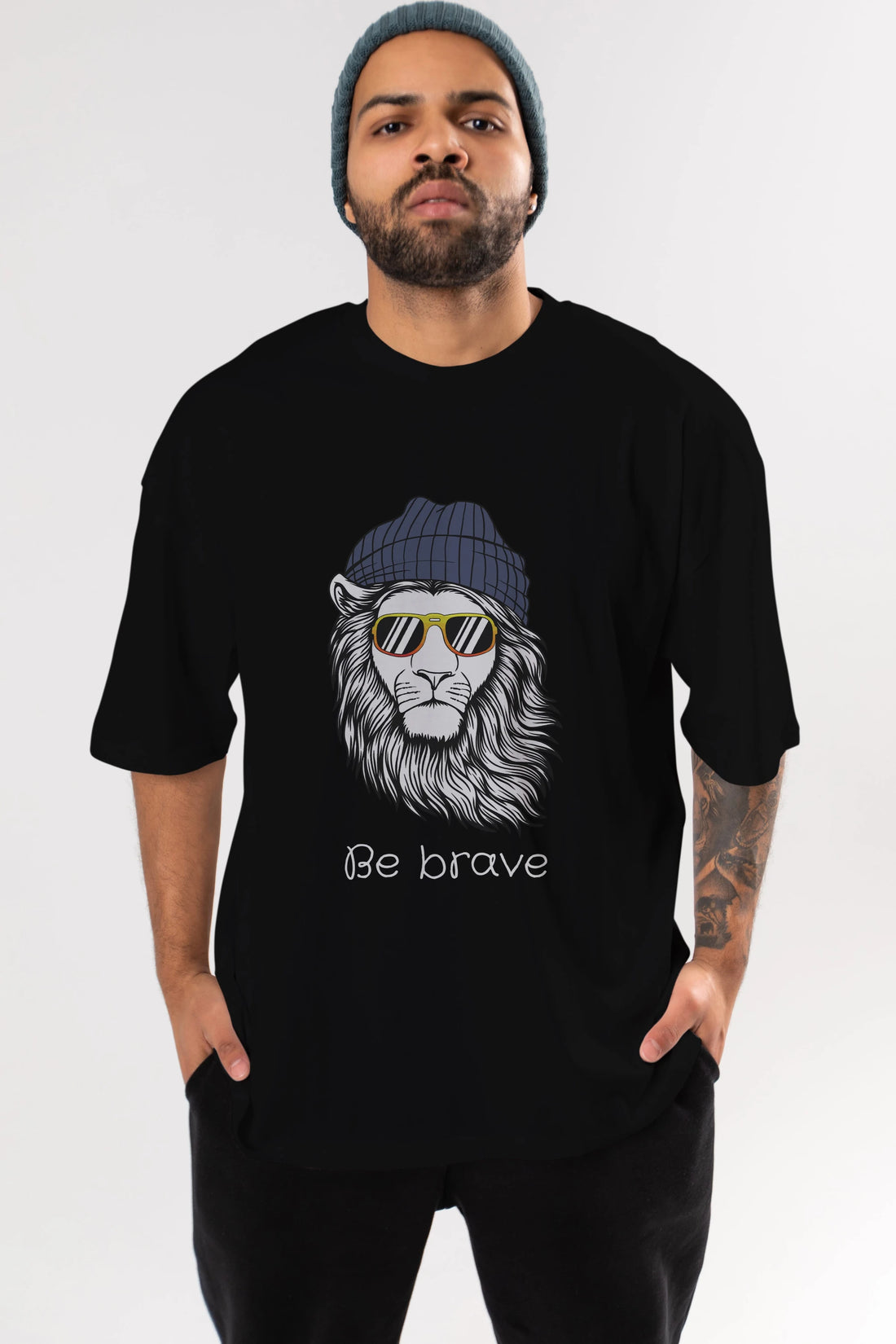 Be Brave Ön Baskılı Oversize t-shirt Erkek Kadın Unisex