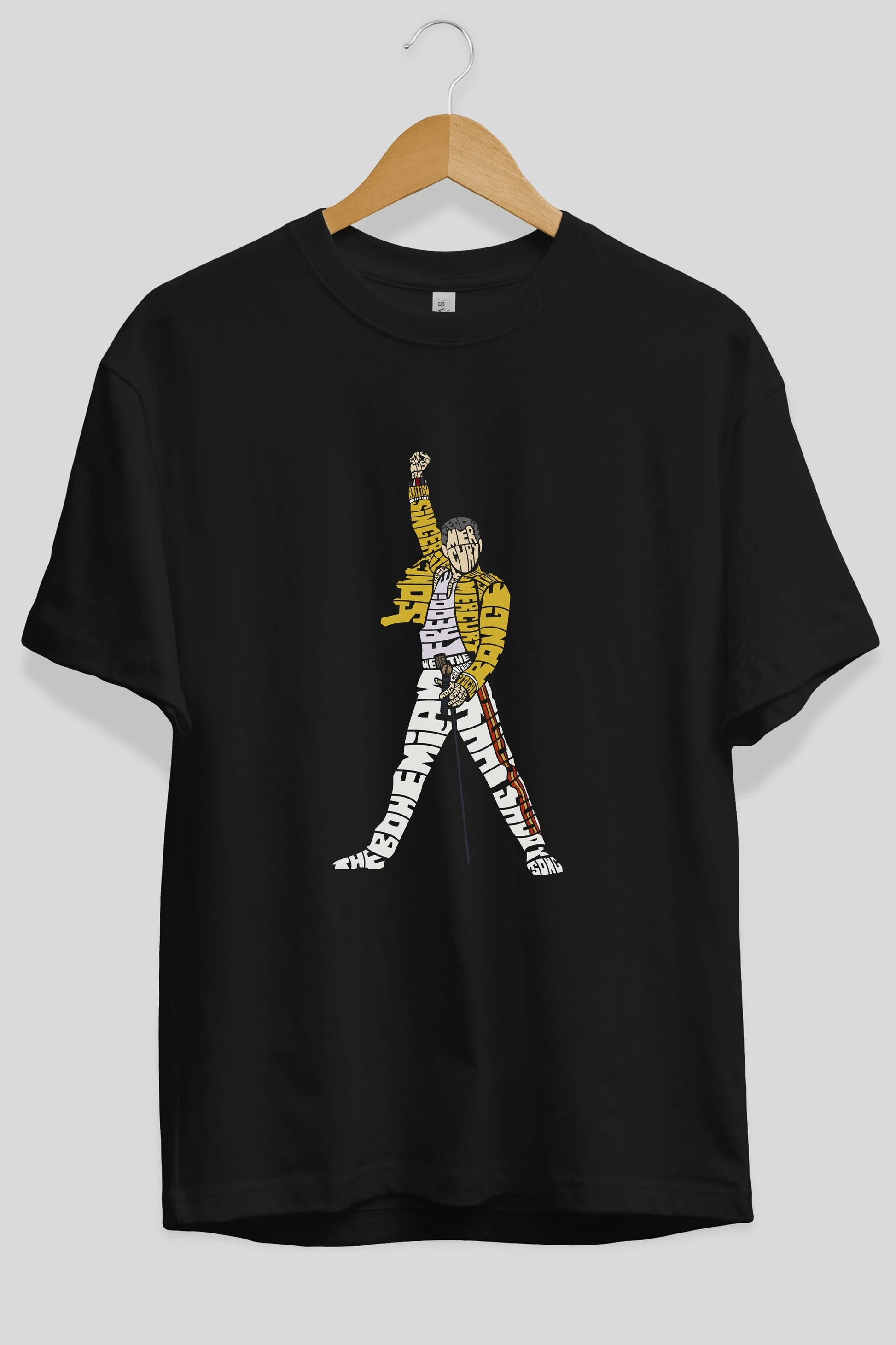 Freddy Mercury Ön Baskılı Oversize t-shirt %100 pamuk Erkek Kadın Unisex
