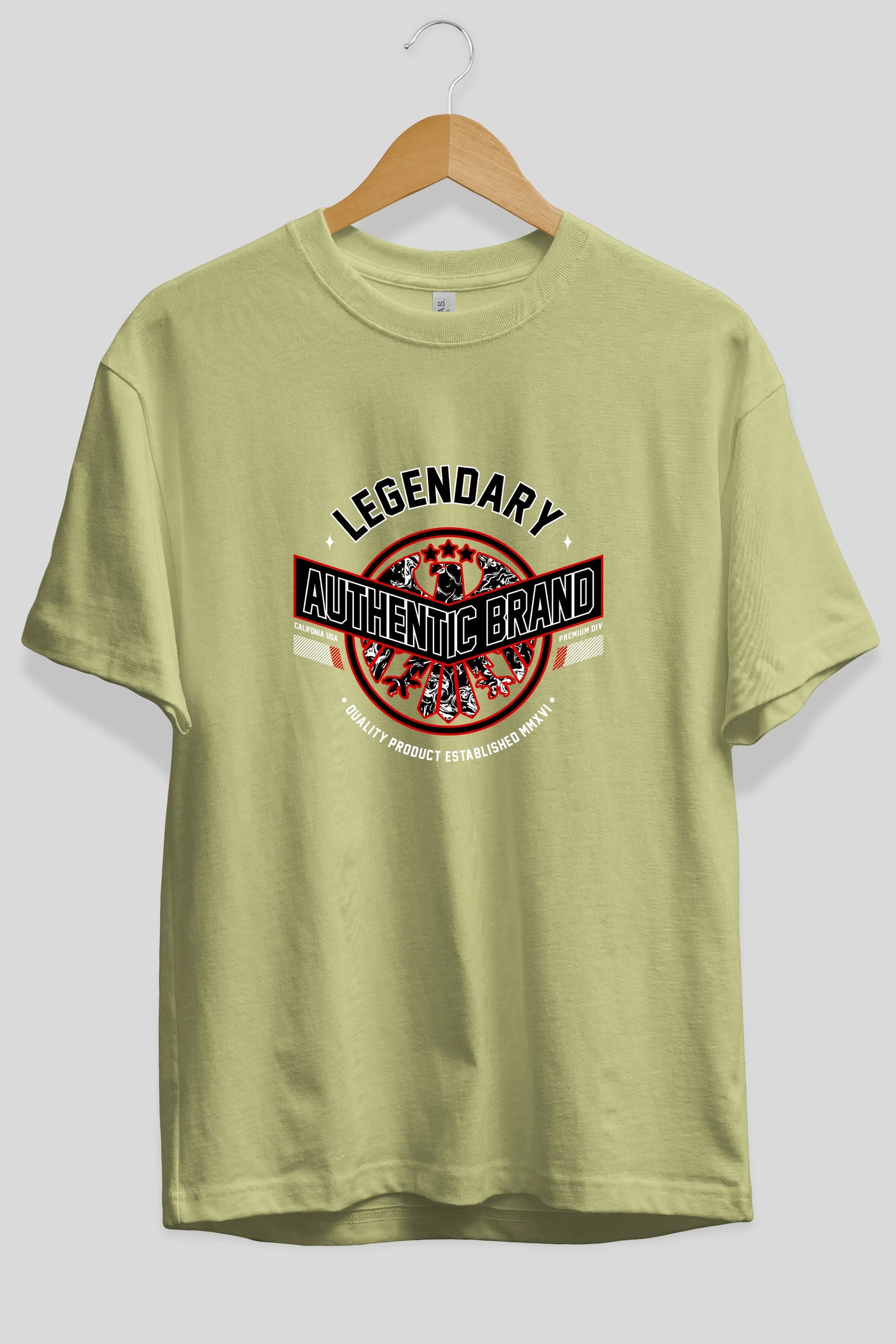 Legendary Brand Ön Baskılı Oversize t-shirt Erkek Kadın Unisex