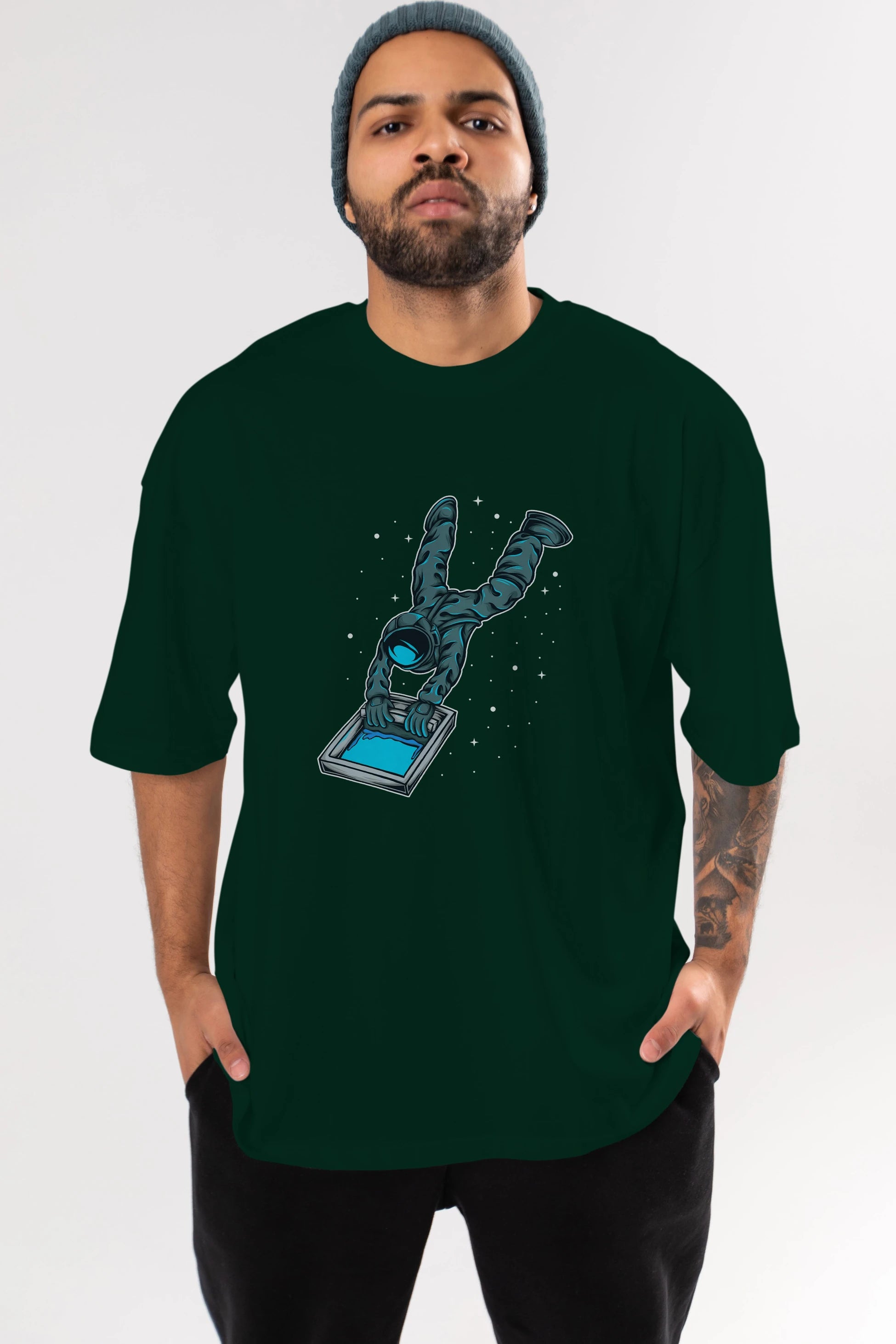 Astroscreen Ön Baskılı Oversize t-shirt Erkek Kadın Unisex