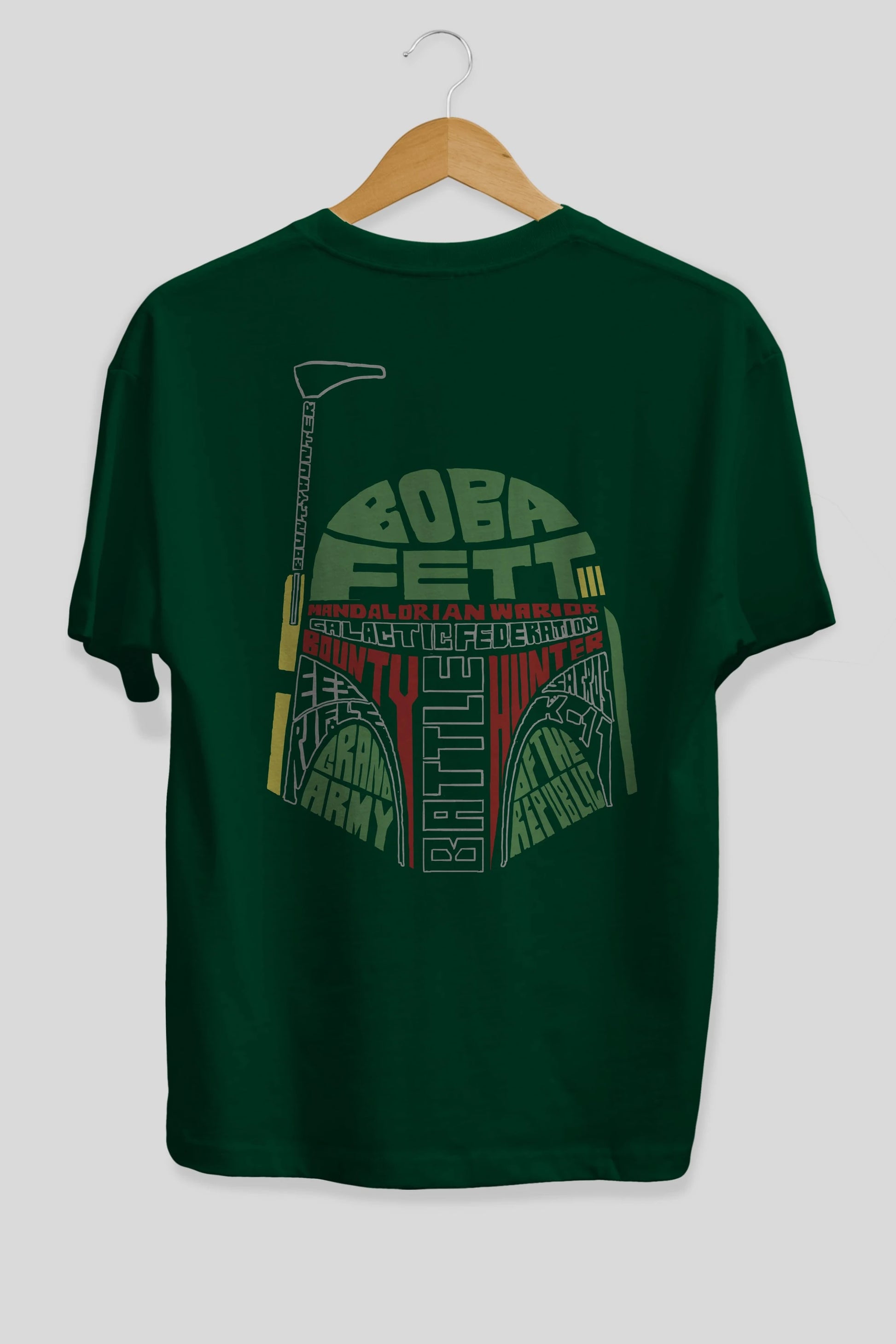 Boba Fett (2) Arka Baskılı Oversize t-shirt %100 pamuk Erkek Kadın Unisex