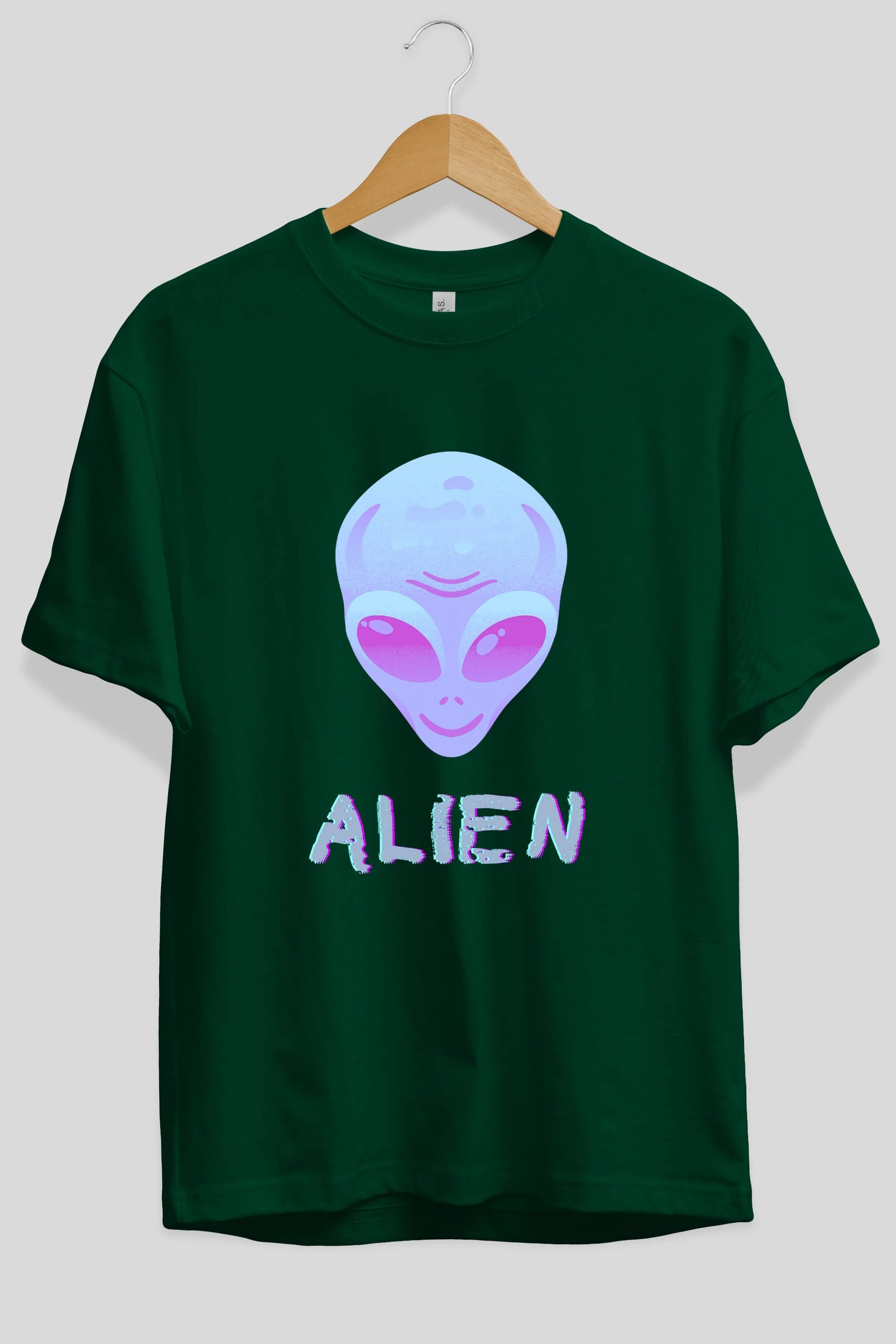Alien Ön Baskılı Oversize t-shirt Erkek Kadın Unisex