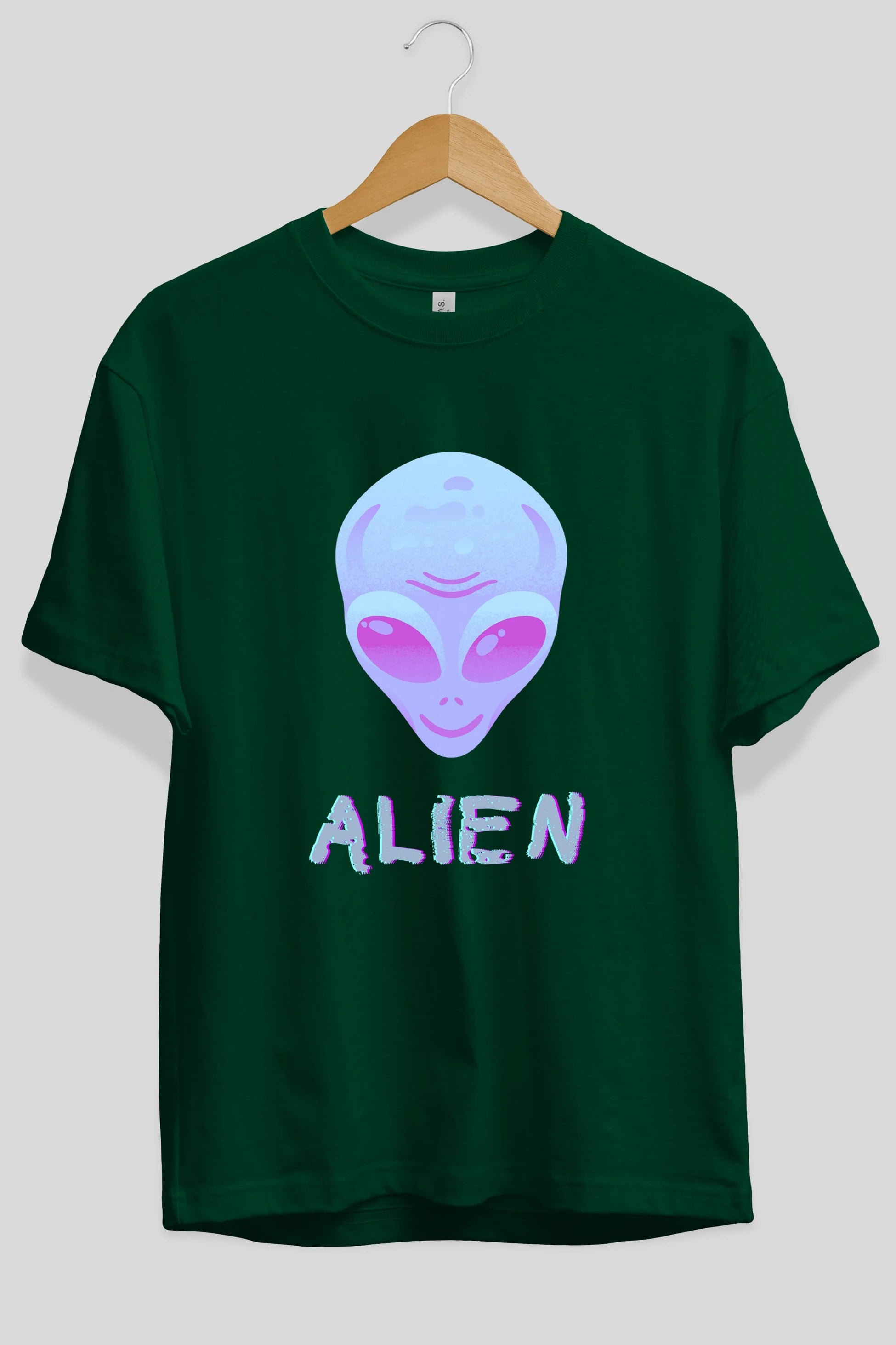 Alien Ön Baskılı Oversize t-shirt Erkek Kadın Unisex
