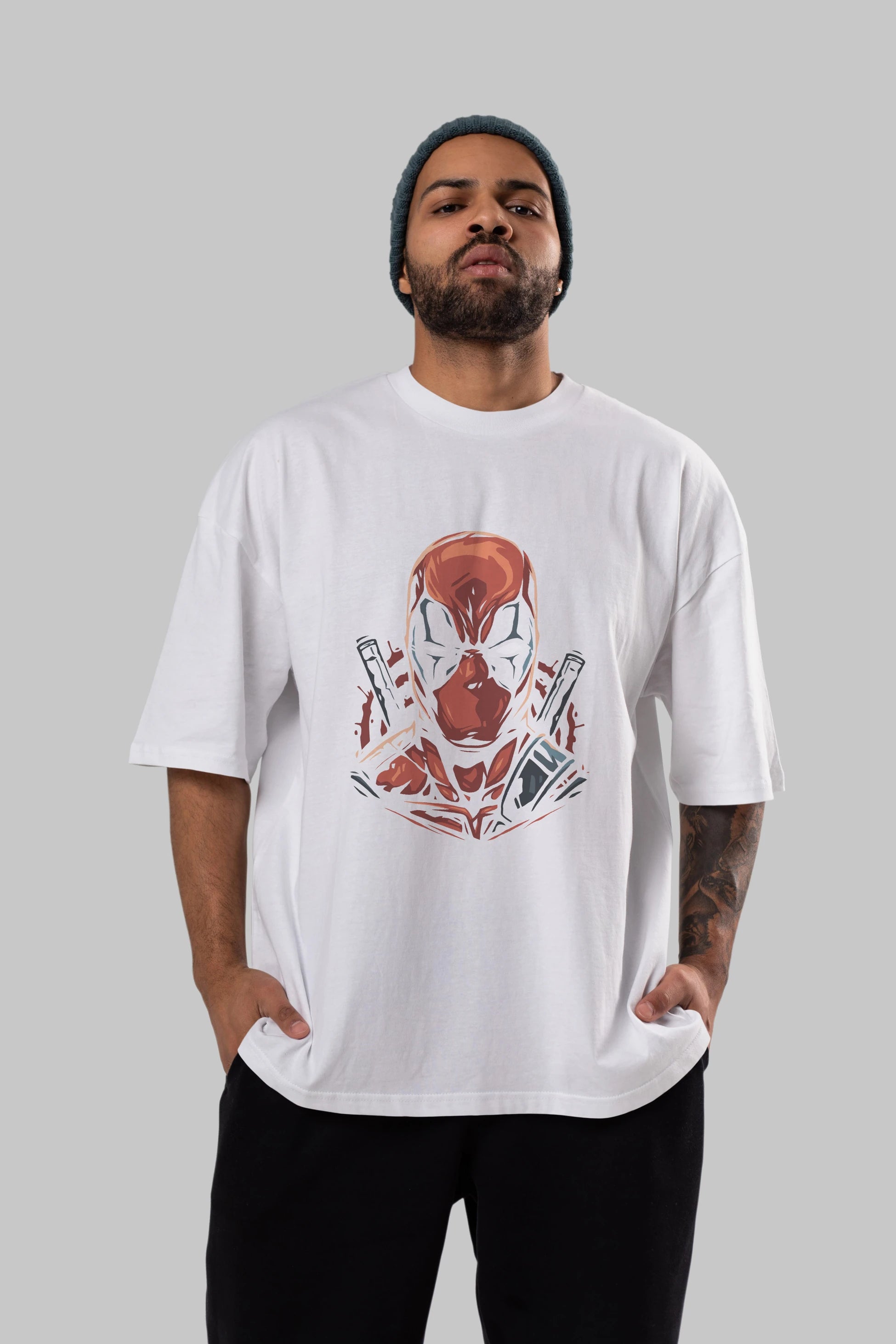 Deadpool (10) Ön Baskılı Oversize t-shirt Erkek Kadın Unisex %100 Pamuk Bisiklet Yaka tişort
