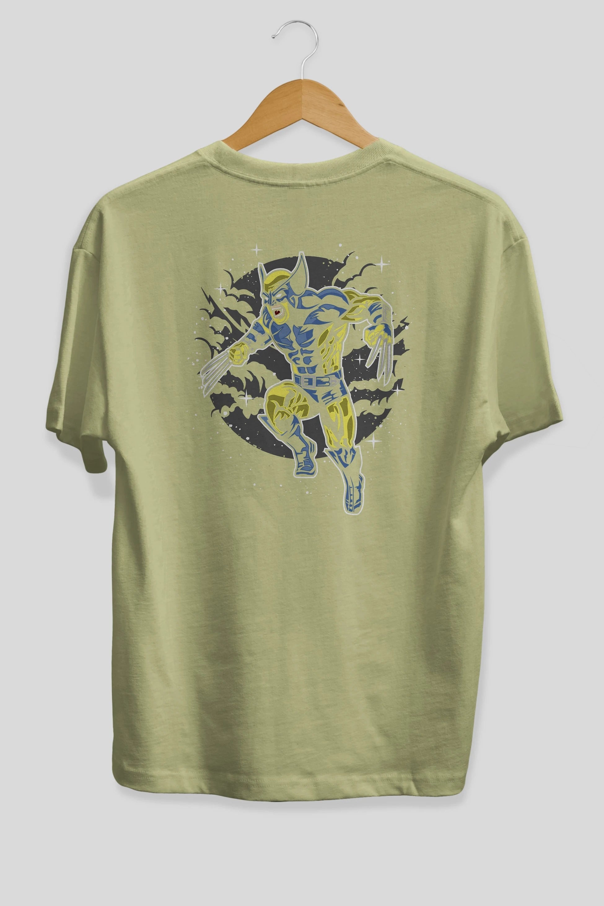 Wolverine Arka Baskılı Oversize t-shirt Erkek Kadın Unisex %100 Pamuk