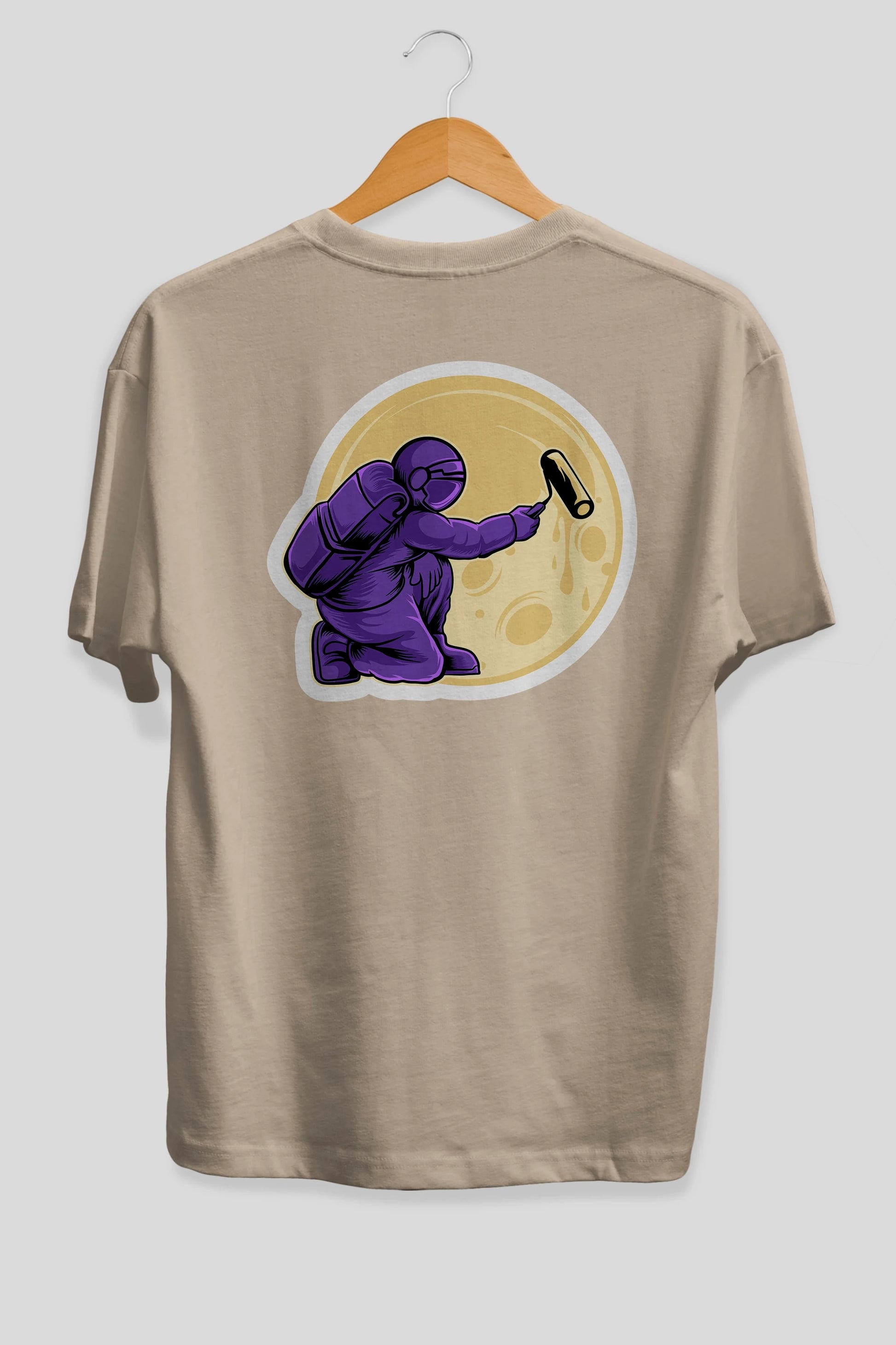 Astropaint Sticker Arka Baskılı Oversize t-shirt Erkek Kadın Unisex