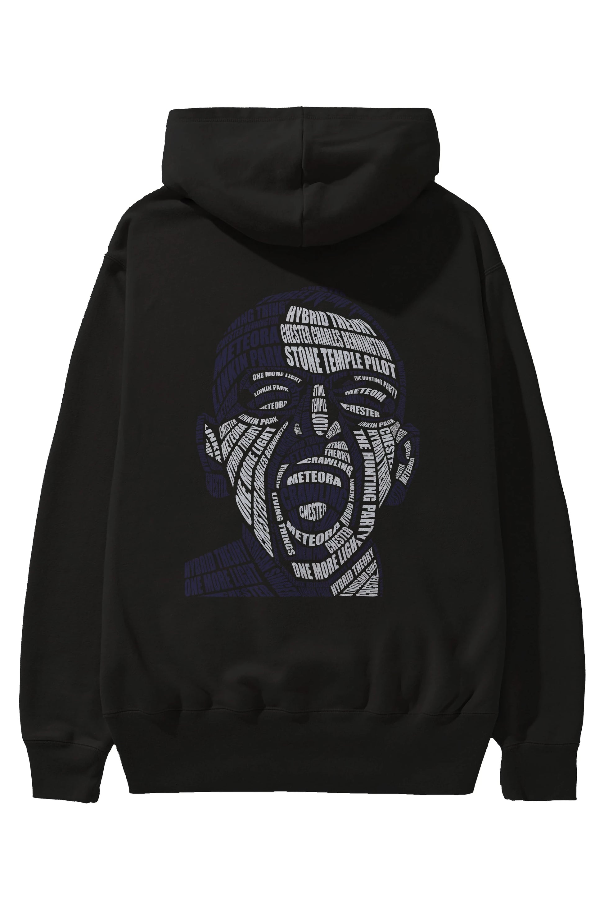 Chester Bennington Calligram Arka Baskılı Hoodie Oversize Kapüşonlu Sweatshirt Erkek Kadın Unisex