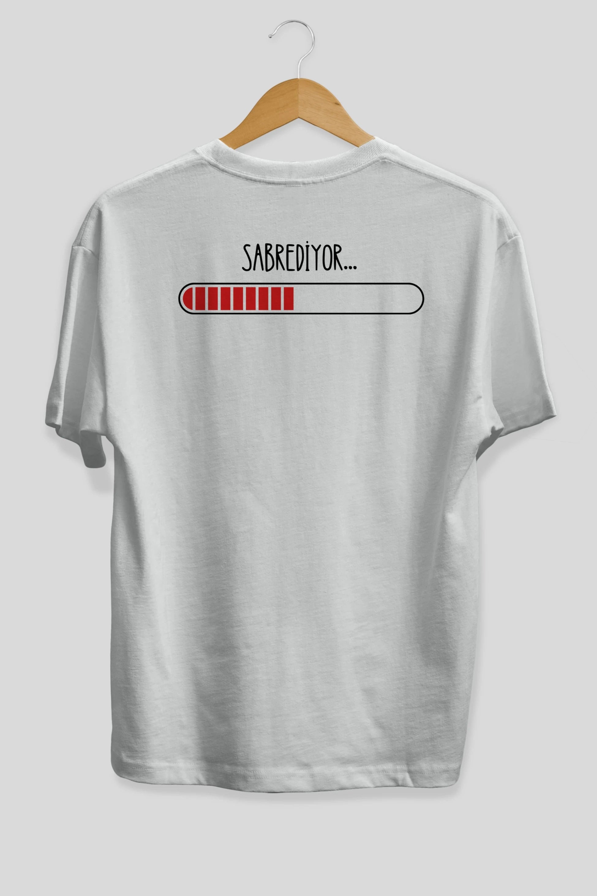 Sabrediyor Yazılı Arka Baskılı Oversize t-shirt Erkek Kadın Unisex